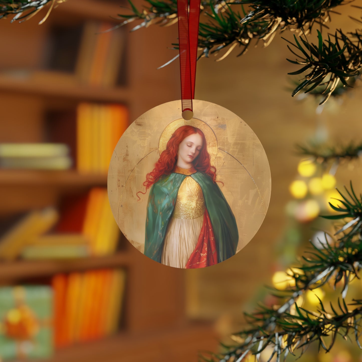 Resilient Spirit - Mary Magdalene's Faithful Path Metal Ornament - Religious Holiday Christmas Keepsake - Religious Catholic Tree Ornament
