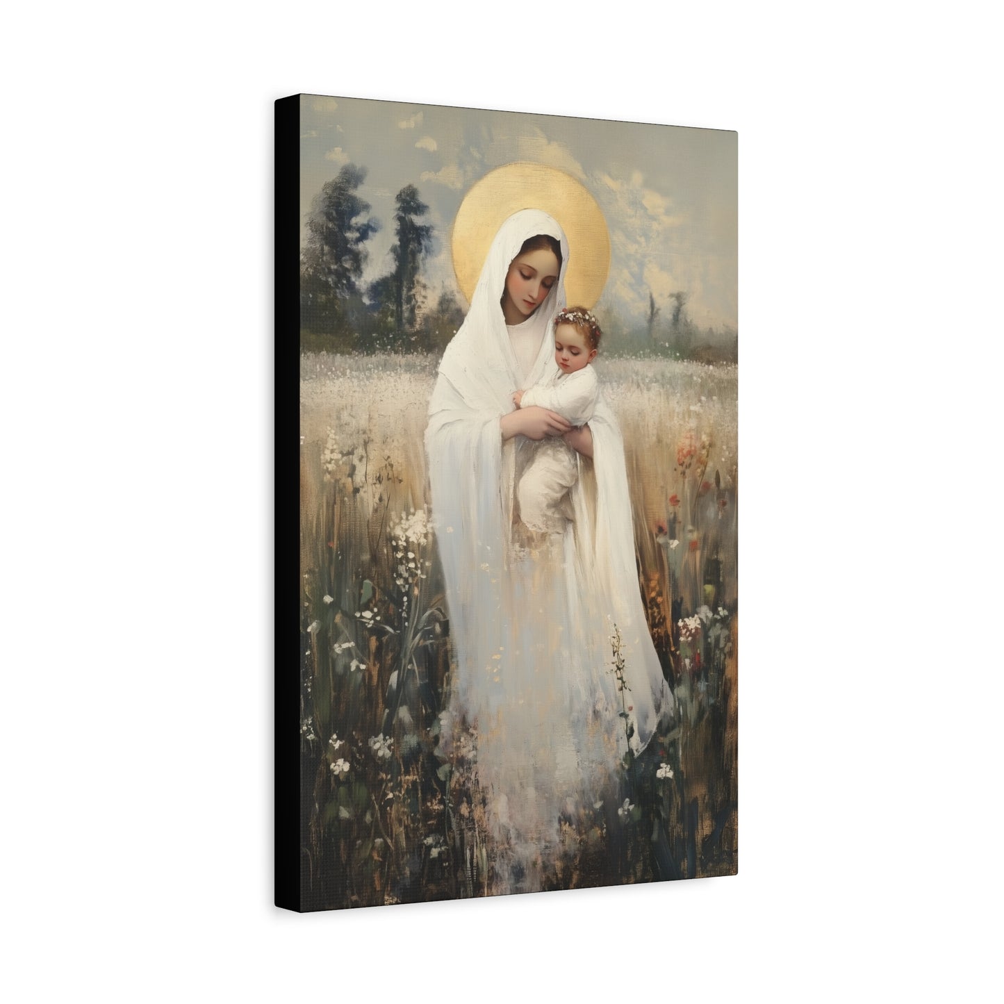 Our Lady of the Prairie - Multiple Sizes - Catholic Home art - Museum Wrapped Canvas - Sanctified Souls Print