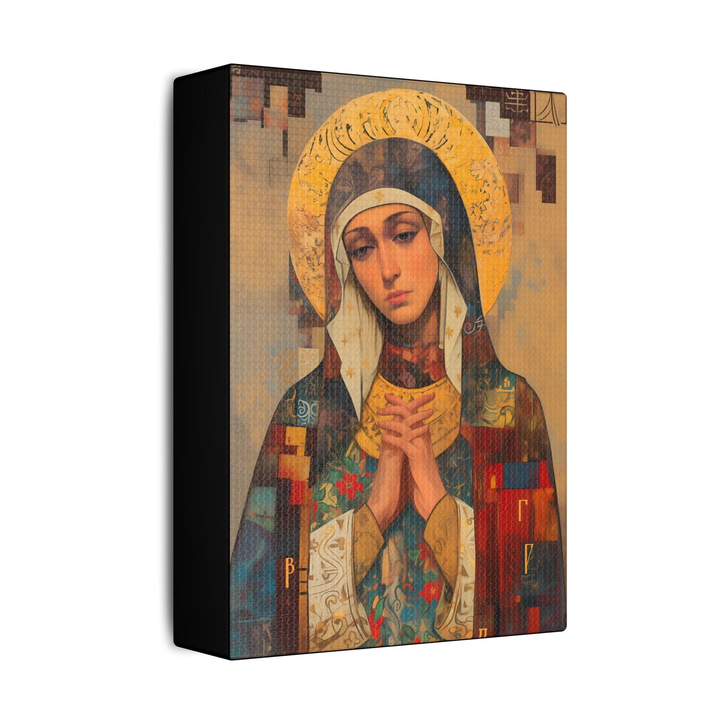 Virgin Mary - Holy Mother of Grace  - Museum Wrapped Canvas - Print - Religious Art for your Home - Catholic art print