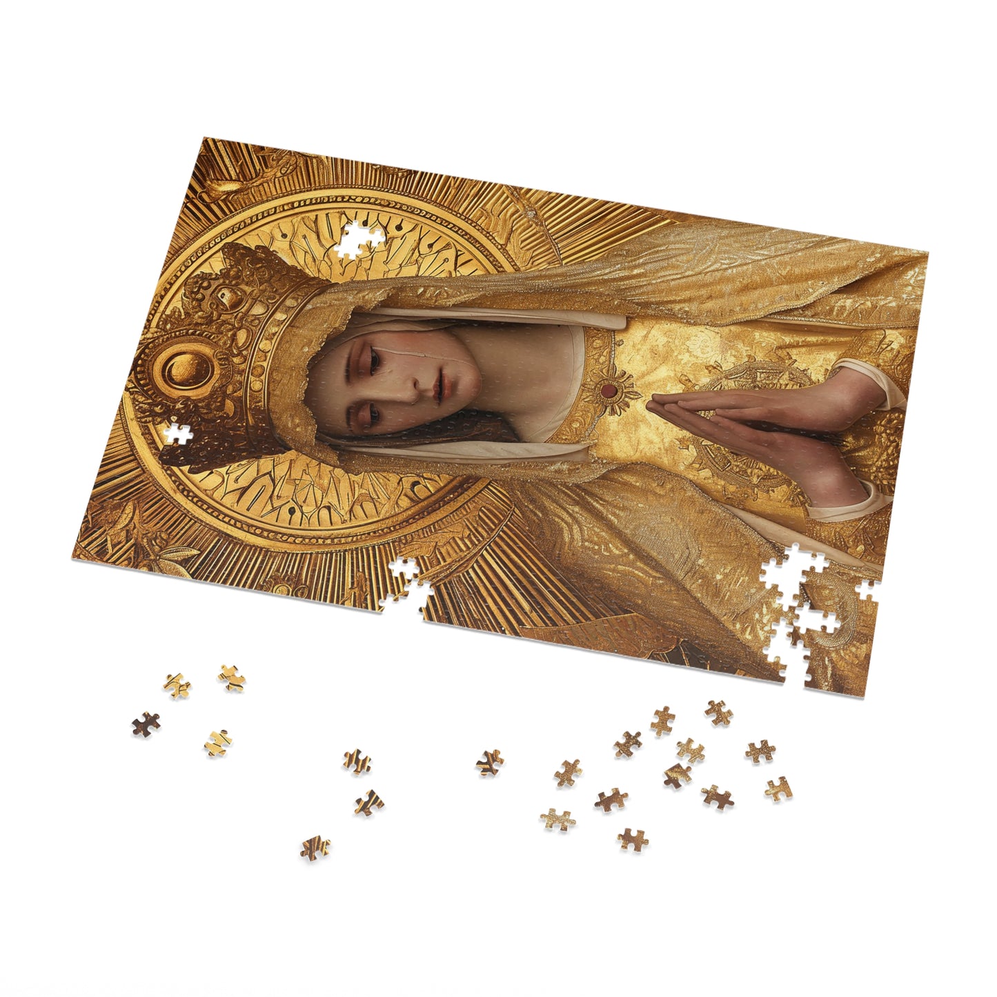 Gate of Eternity - The Golden Mary - Tribute to Our Lady of the Gate of Dawn - Puzzle and Keepsake Tin (30, 110, 252, 500,1000-Piece)