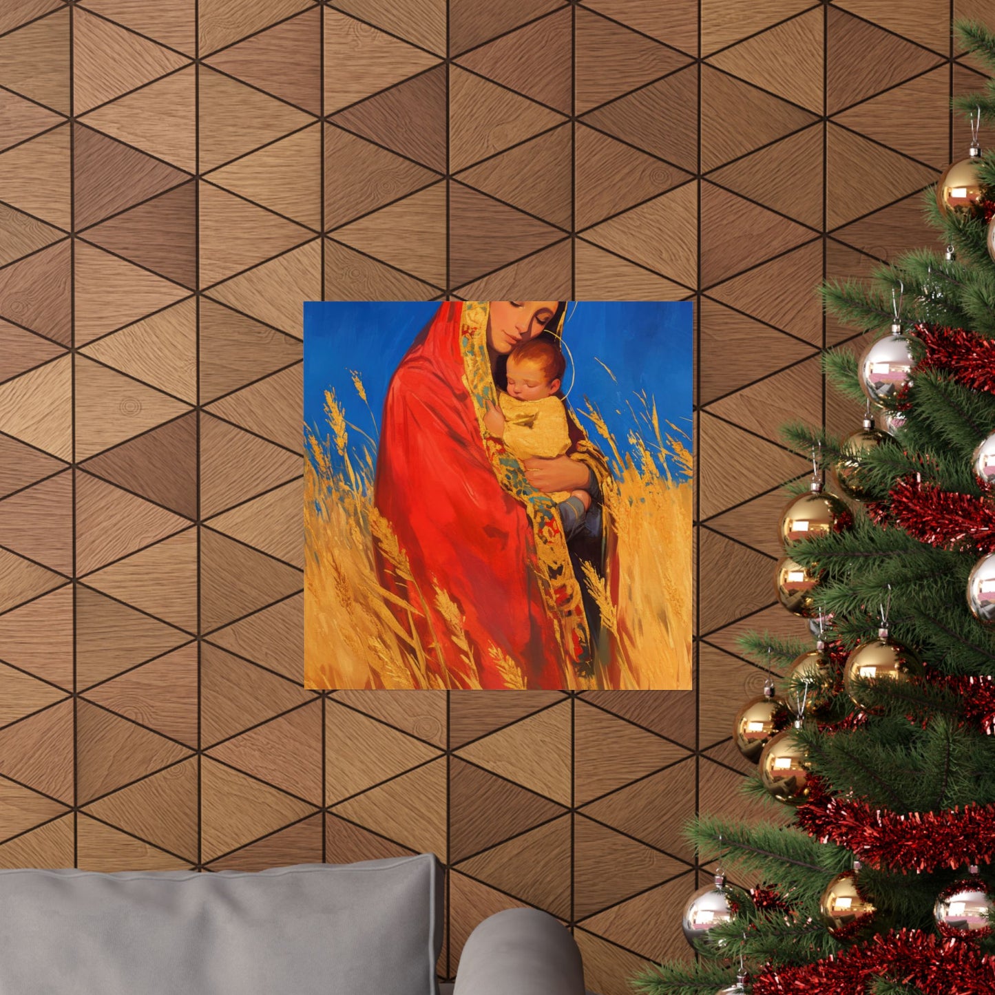 Our Lady of the Harvest - Sanctified Souls Print - Multiple Sizes - Premium Posters - Catholic Art - Christian Home