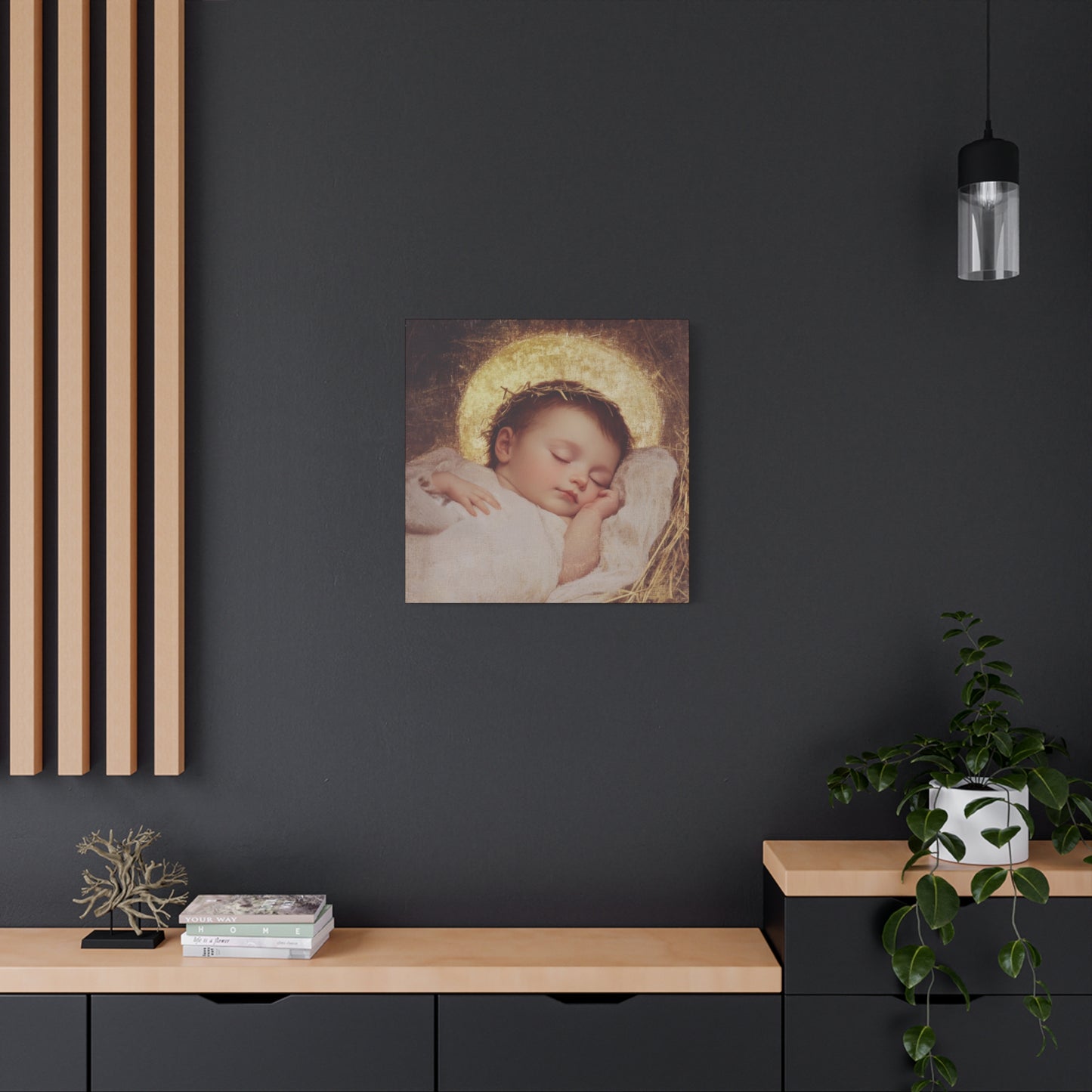 The Christ Child Born Into the Quiet of the World - Gallery Wrapped Canvas - Print - Religious Art for your Home - Catholic Art Print