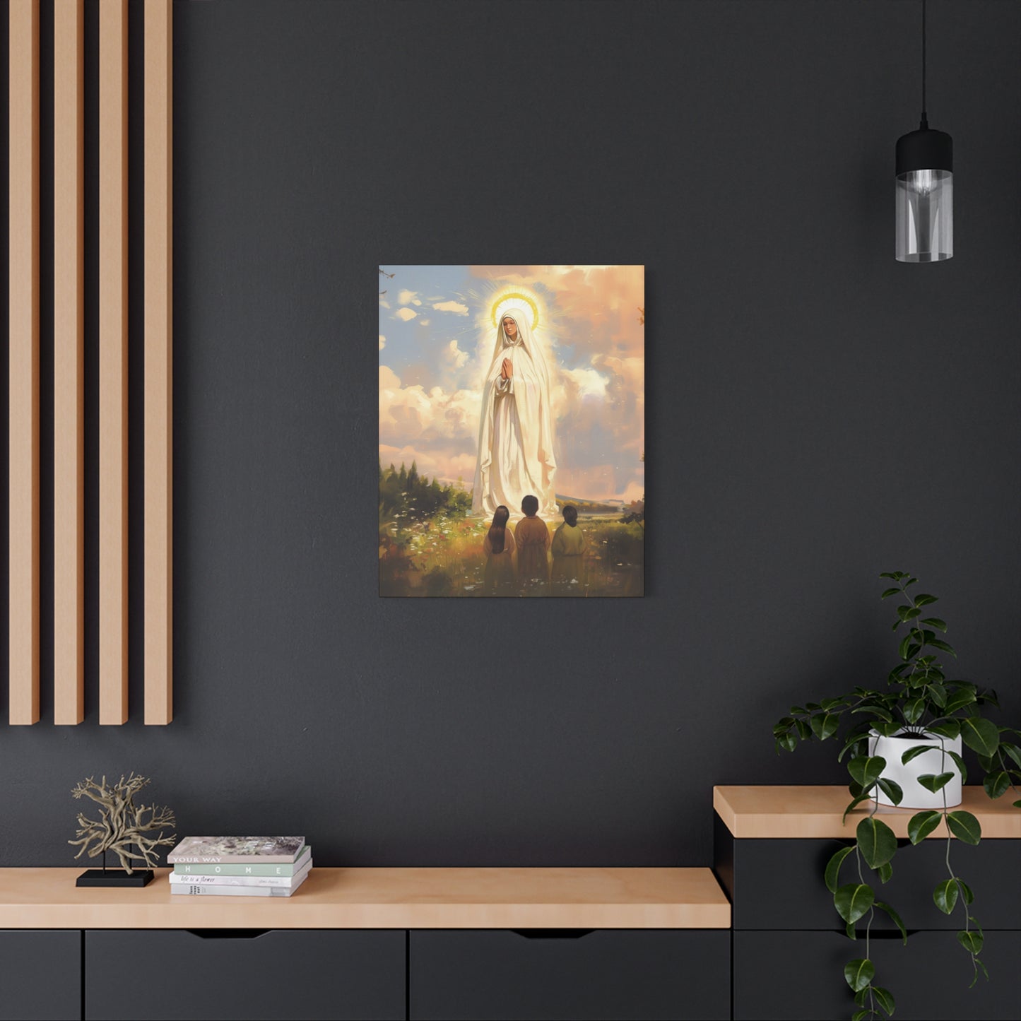 Our Lady of Fátima - Gallery Wrapped Canvas - Print - Religious Art for your Home - Catholic art print - prayer room art