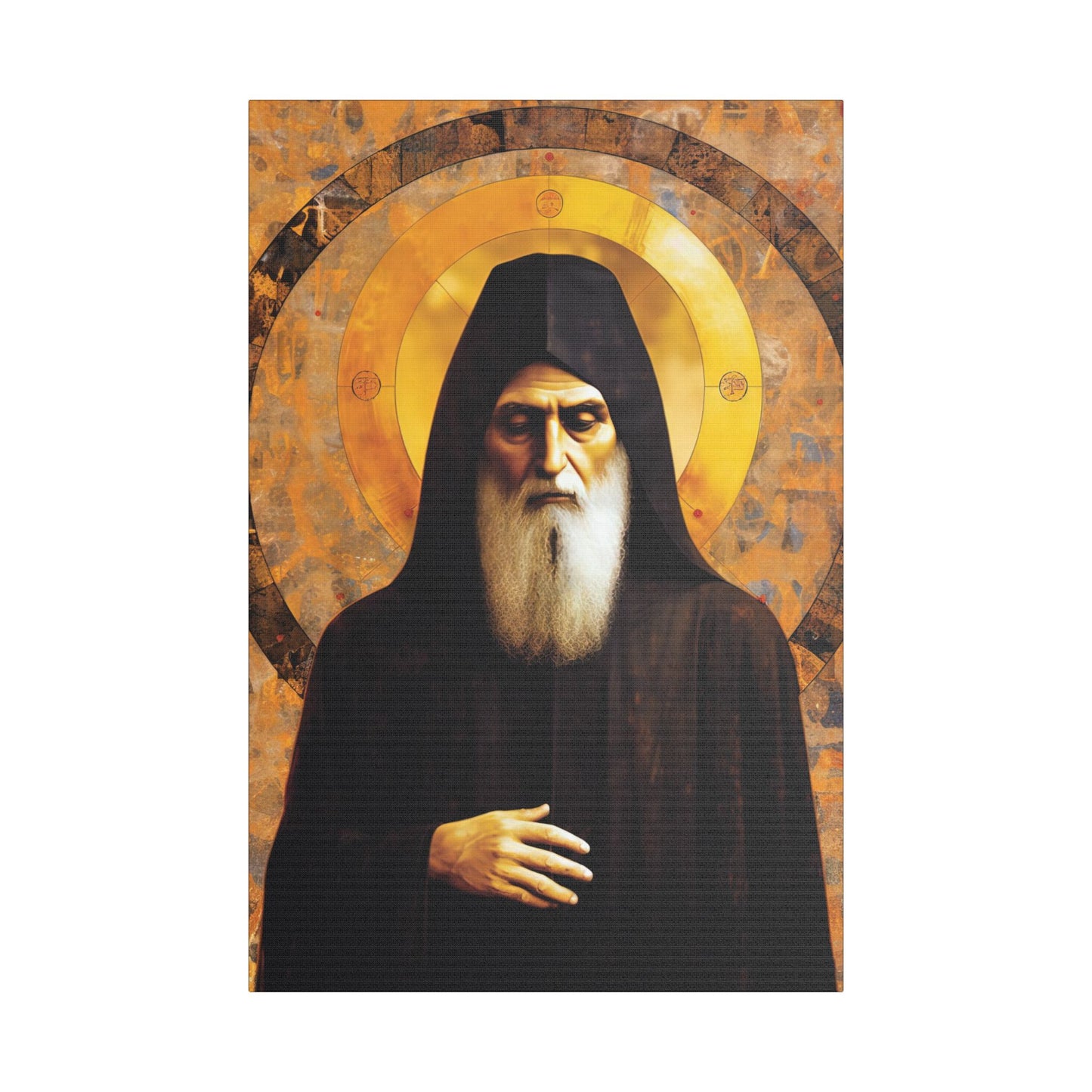 Saint Charbel Makhlouf Canvas Print - Multiple Sizes - Catholic Home art - Museum Wrapped Canvas - Sanctified Souls Print - Saint Sharbel