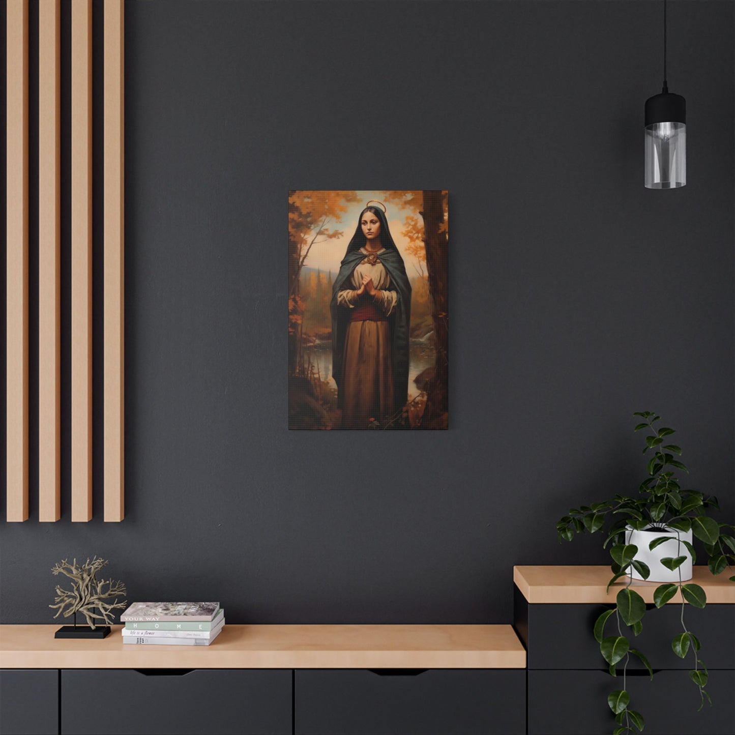 Saint Kateri Tekakwitha -  Museum Wrapped Canvas - Sanctified Souls Print - Religious Art for your Home