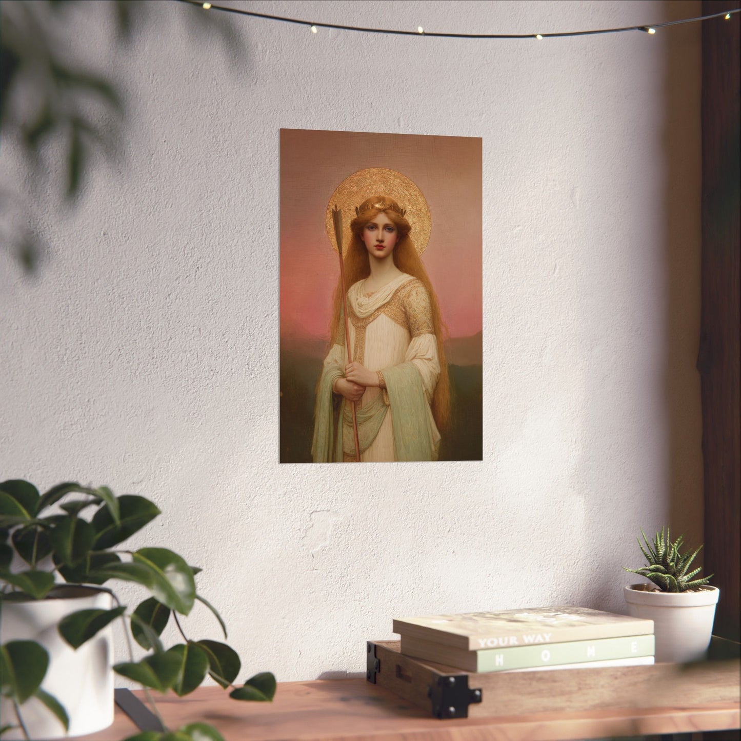 Saint Ursula -  Catholic Art - Multiple Sizes - Premium Posters - Catholic Art - Christian Home - Catholic Saint Art