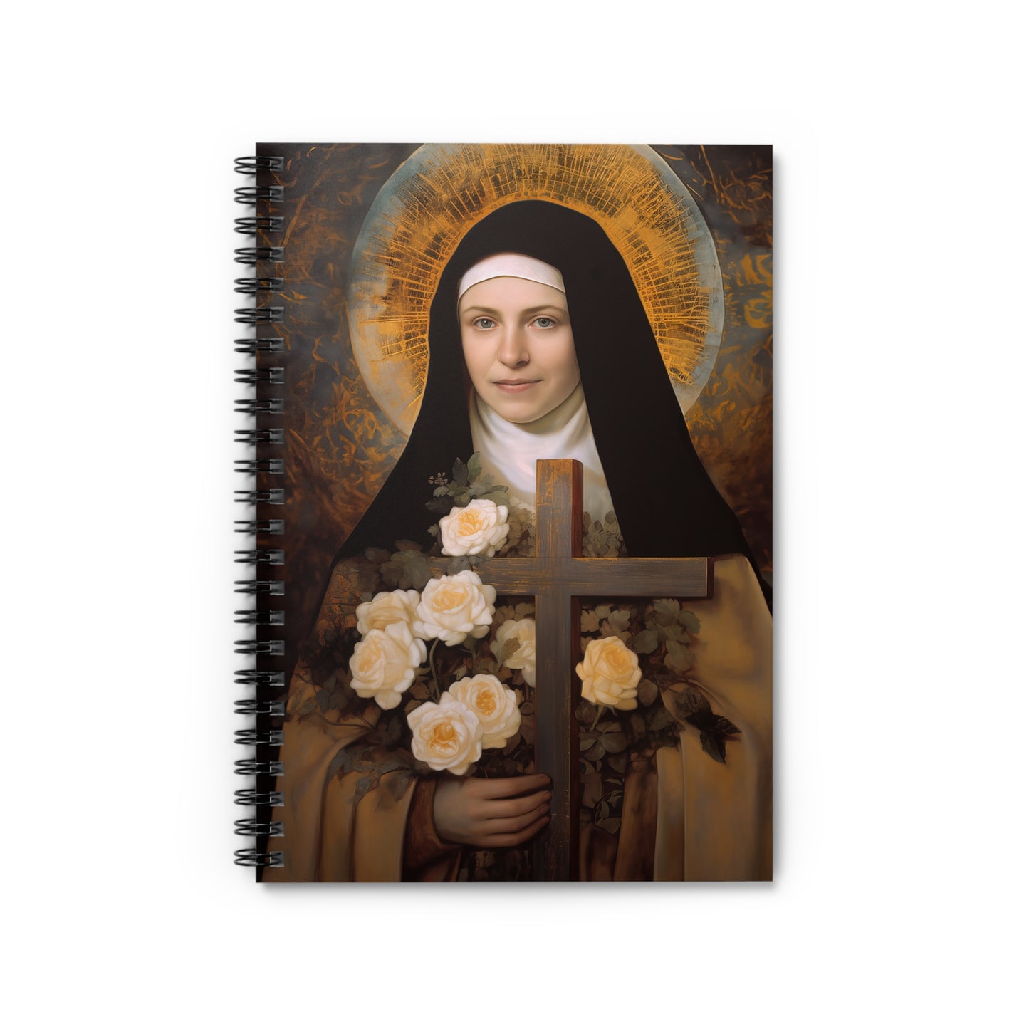 Saint Therese of Lisieux - Sanctified Souls Art - Religious Based Notebook - Spiral Notebook - Ruled Line