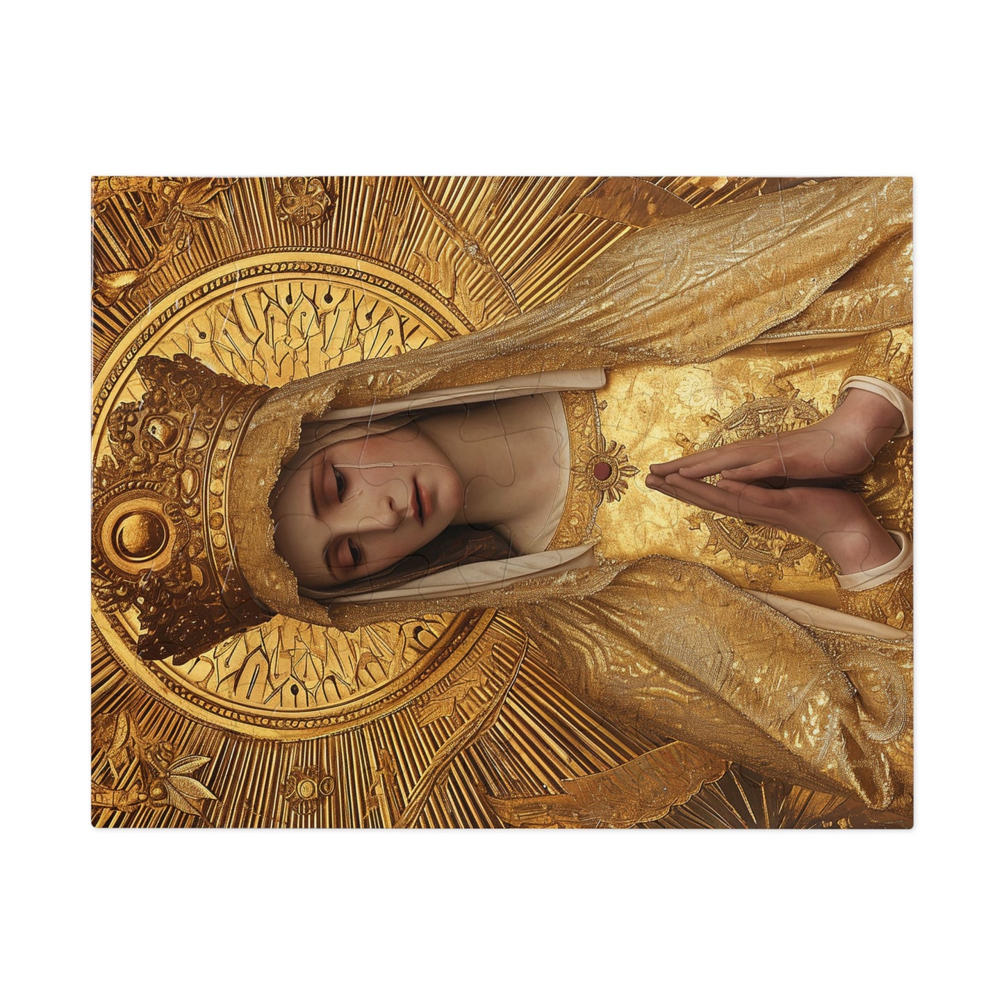 Gate of Eternity - The Golden Mary - Tribute to Our Lady of the Gate of Dawn - Puzzle and Keepsake Tin (30, 110, 252, 500,1000-Piece)