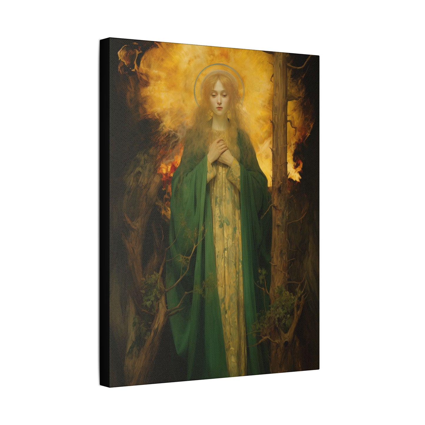 Saint Afra Canvas Print - Multiple Sizes - Catholic Home art - Museum Wrapped Canvas - Sanctified Souls Print