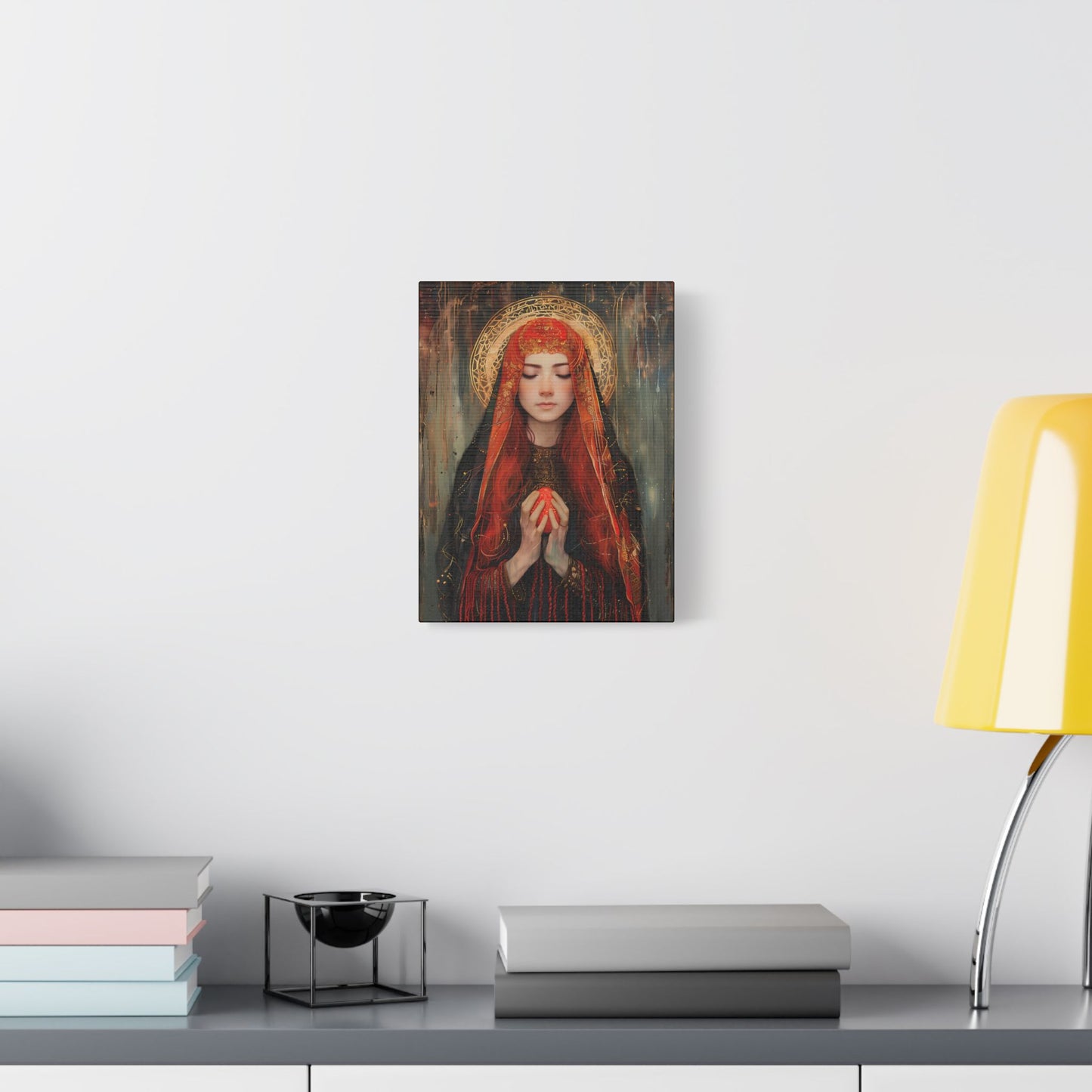 Devotion of Mary Magdalene - Saint Mary Magdalene and the Red Easter Egg - Museum Wrapped Canvas - Print - Religious Art for your Home
