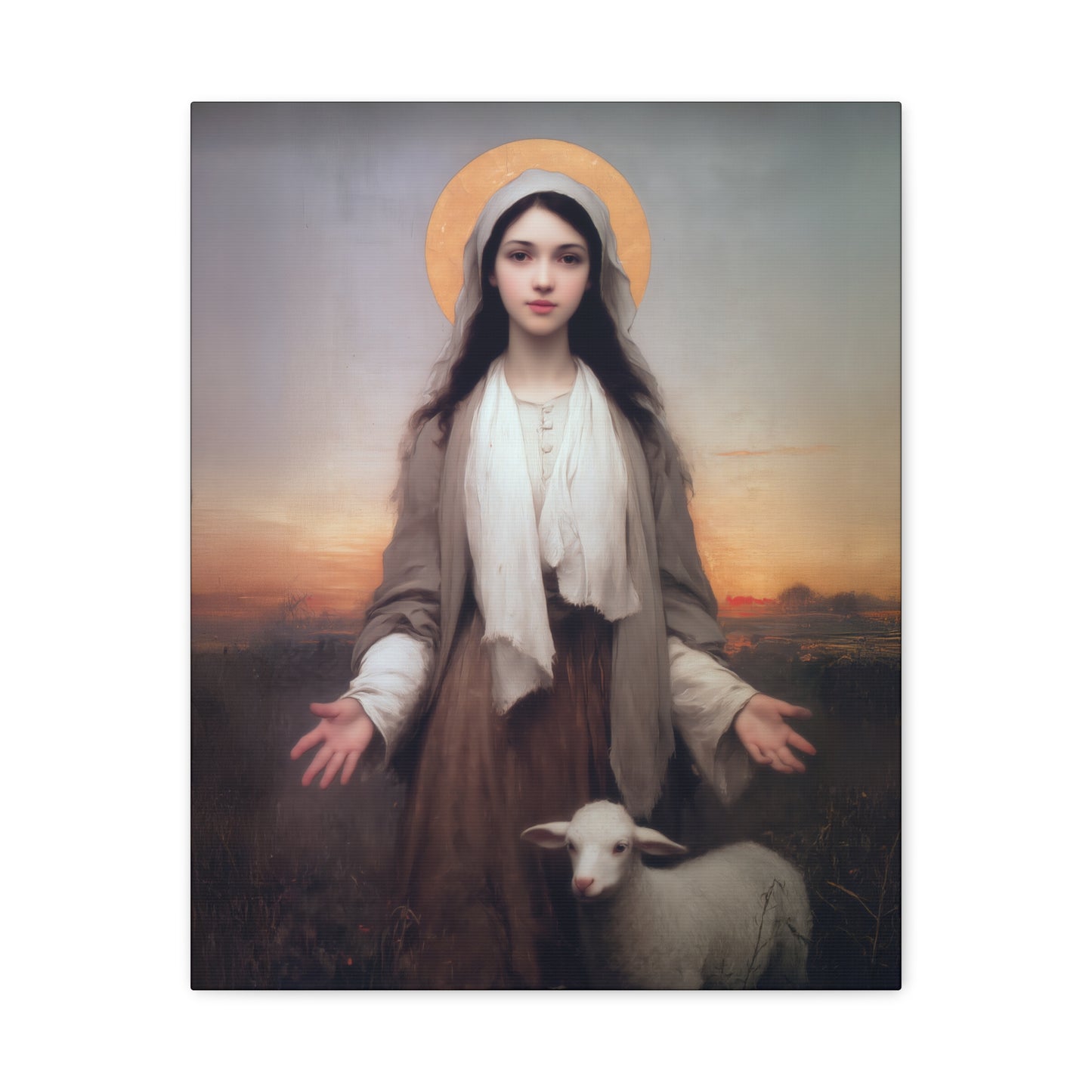 Saint Germaine Cousin - Gallery Wrapped Canvas - Print - Religious Art for your Home - Catholic Art