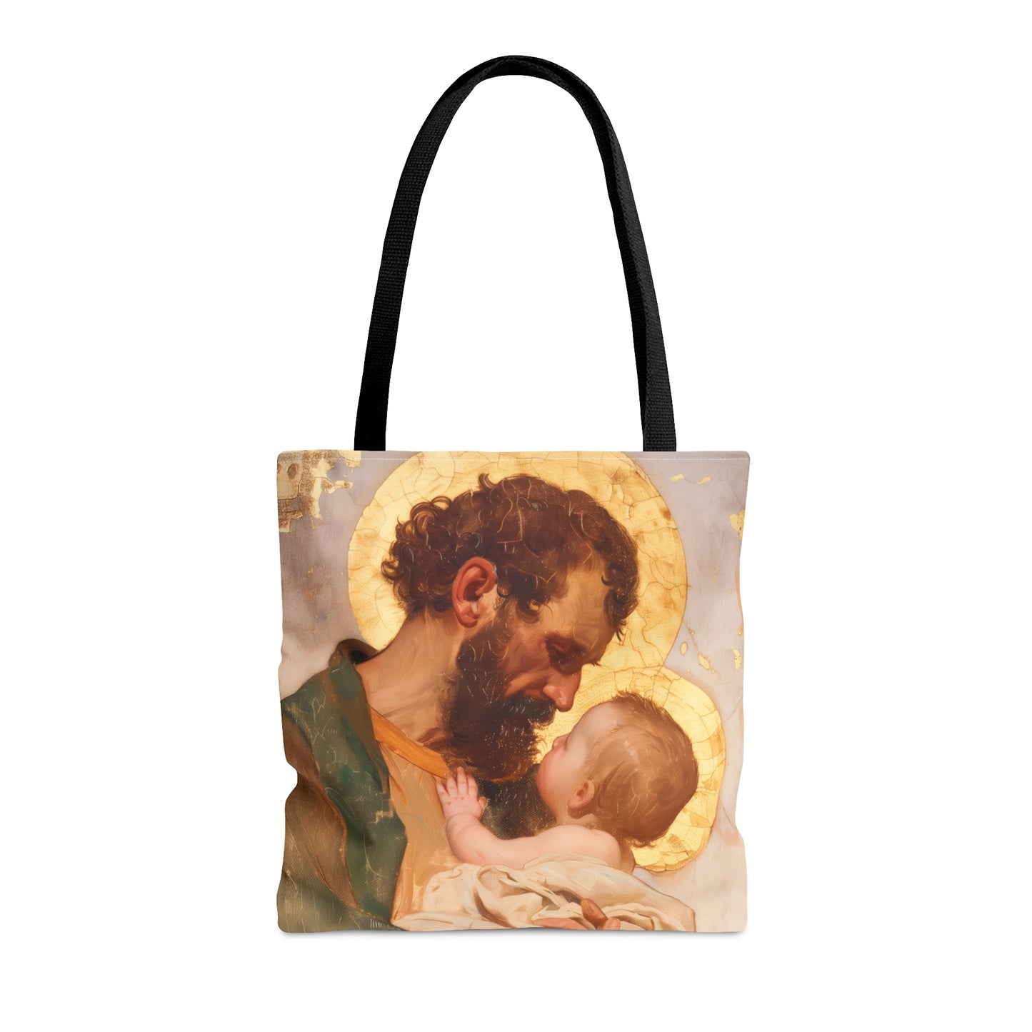 Saint Joseph, Pillar of the Holy Family - Tote Bag - Large Medium Small Faith Art Bag - Catholic Faith Purse - Double Sided