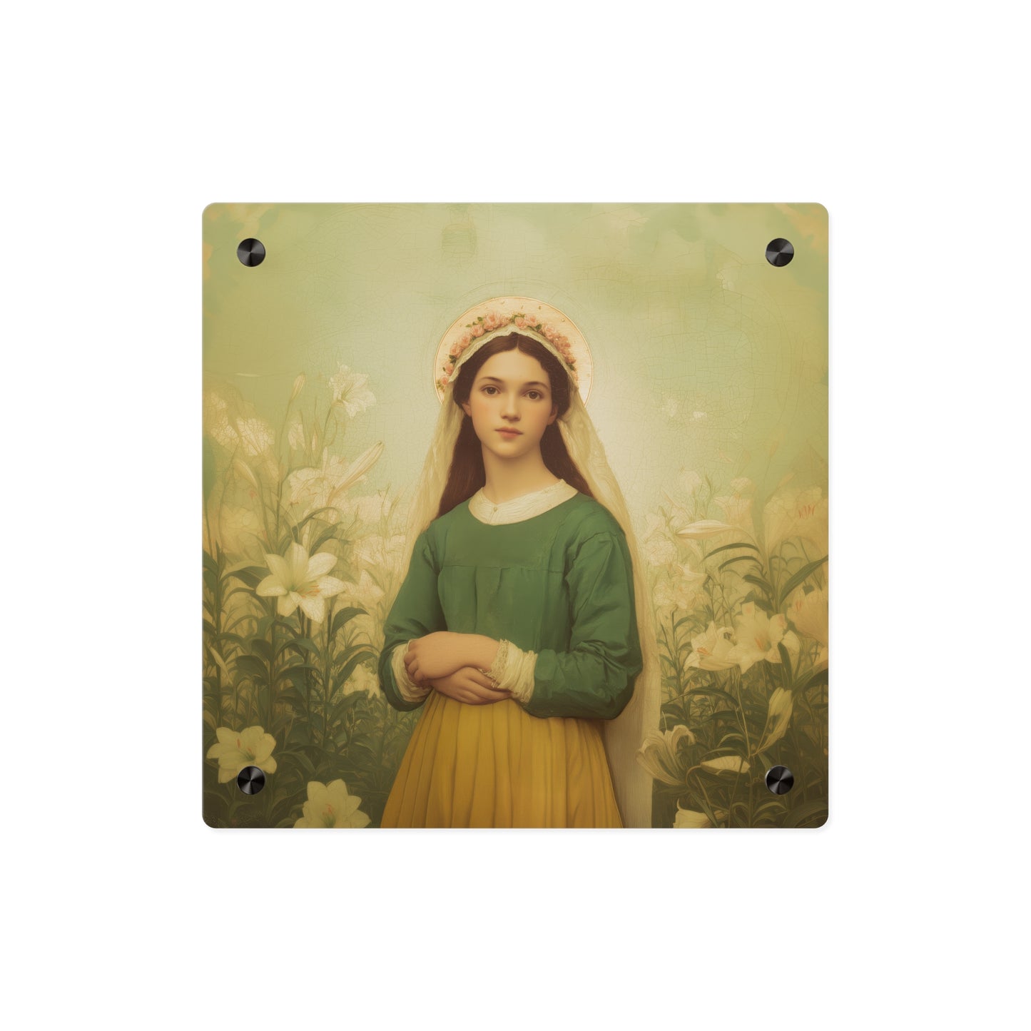Saint Maria Goretti Wall Art Panel - Ready to Hang Acrylic Print - Catholic Saint Art - Patron Saint Print - No Frame needed
