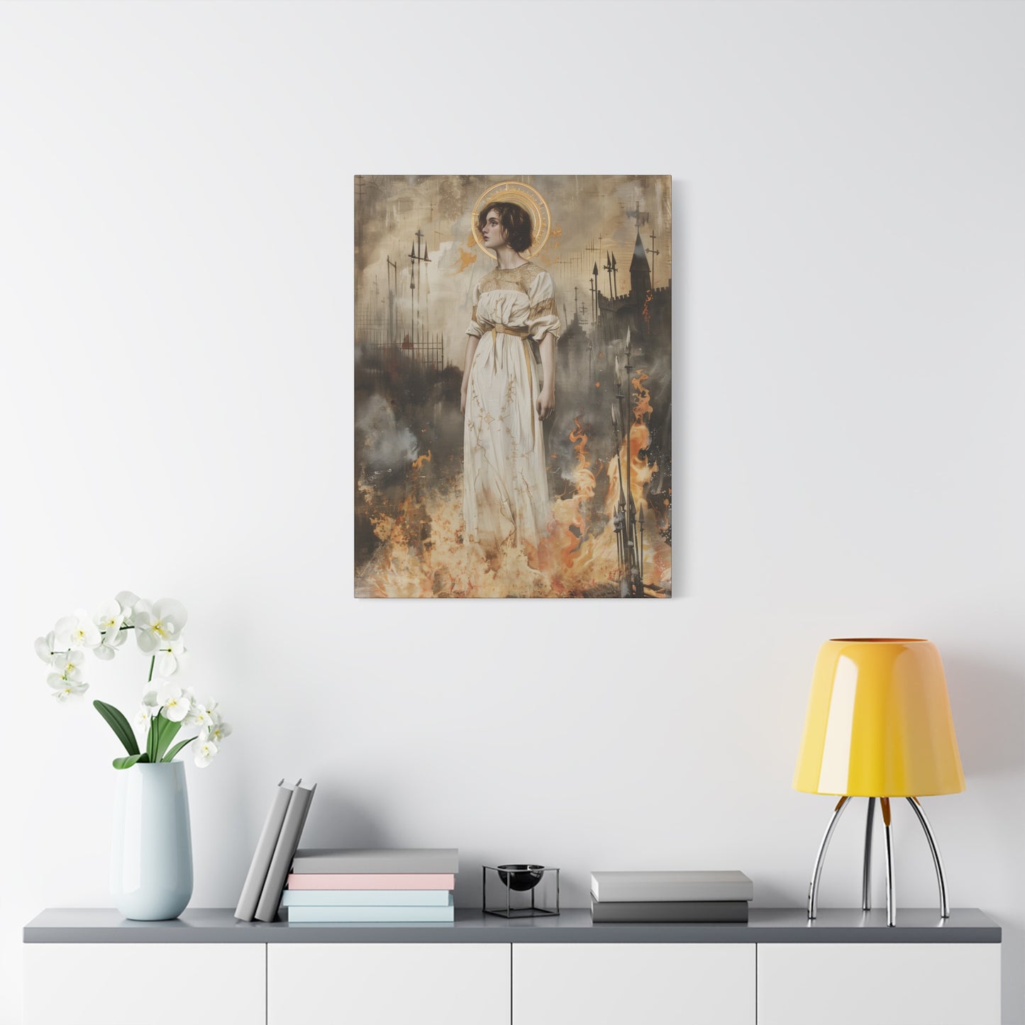 Saint Joan of Arc - Museum Wrapped Canvas - Sanctified Souls Print - Religious Art for your Home