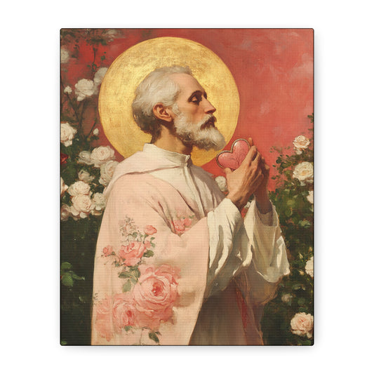 Saint Valentine - Multiple Sizes - Catholic Home art - Museum Wrapped Canvas - Sanctified Souls Print - Catholic Saint Art