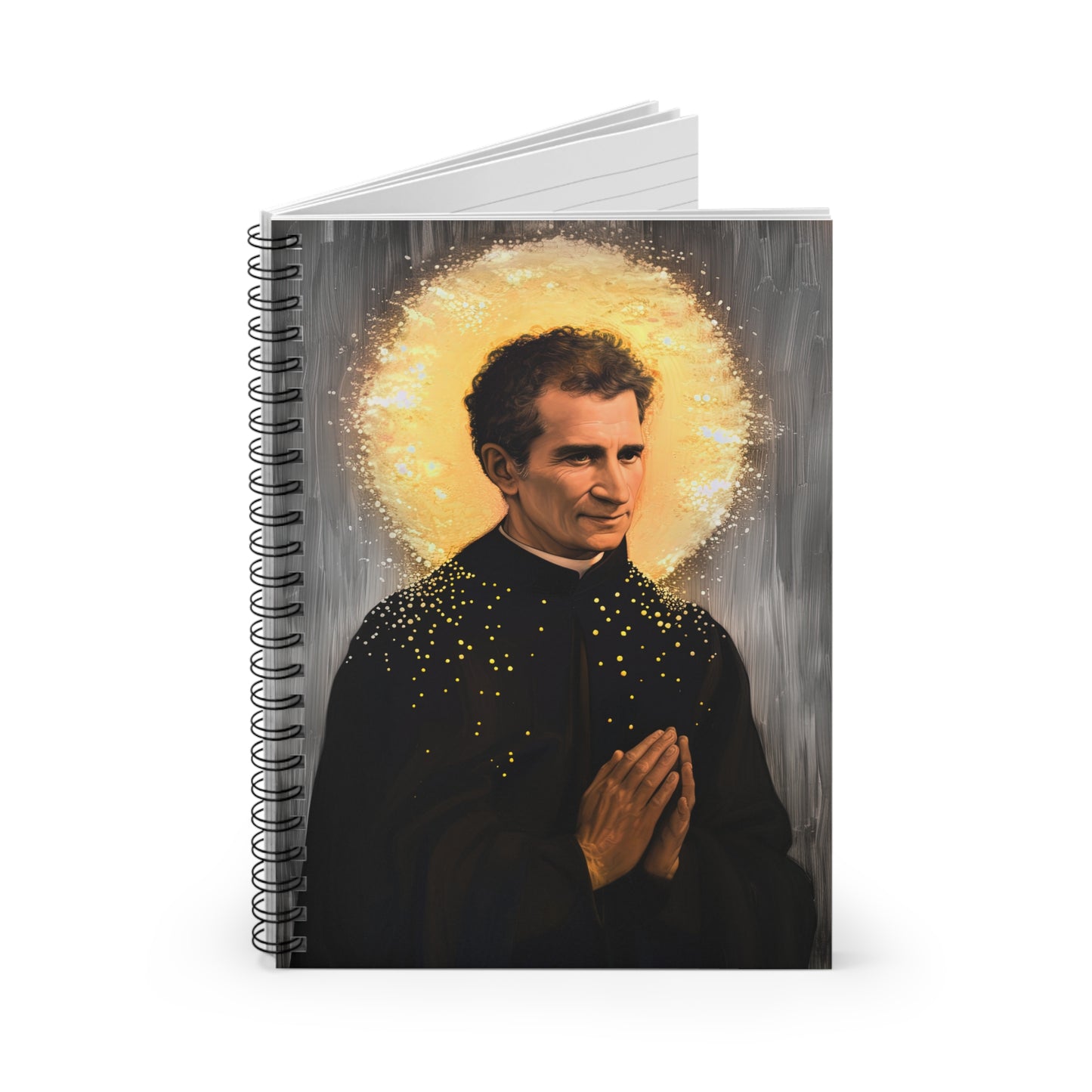 Saint John Bosco / Don Bosco - Sanctified Souls Art - Religious Based Notebook - Spiral Notebook - Ruled Line