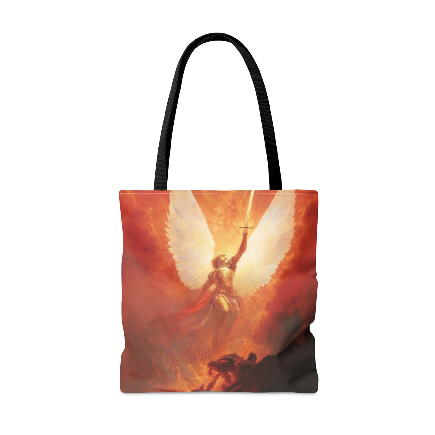 Saint Michael the Archangel - Tote Bag - Large Medium Small Faith Art Bag - Bible Study Faith Purse - Double Sided