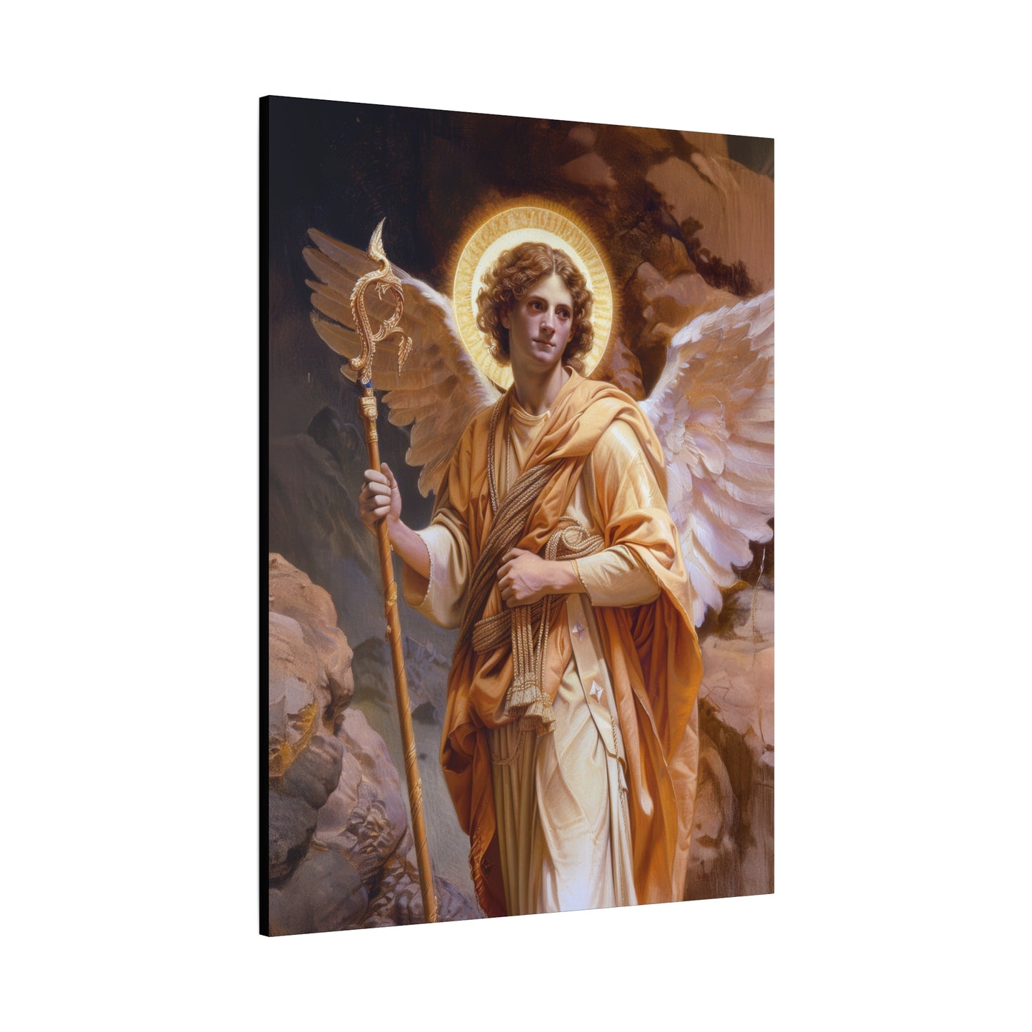 Saint Raphael the Archangel - Gallery Wrapped Canvas - Print - Religious Art for your Home - Catholic