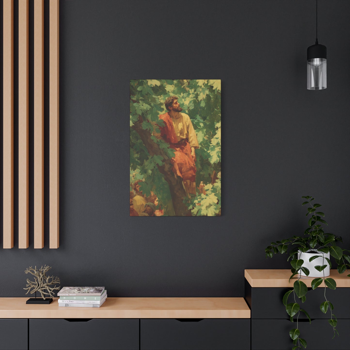 Zacchaeus - Gallery Wrapped Canvas - Print - Religious Art for your Home - Catholic Art Print