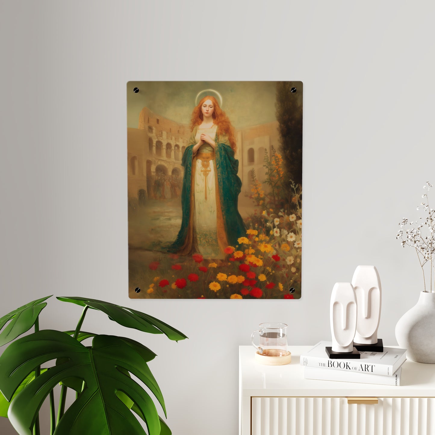 Saint Justina Wall Art Panel - Ready to Hang Acrylic Print - Catholic Saint Art - Patron Saint Print - Martyr Art
