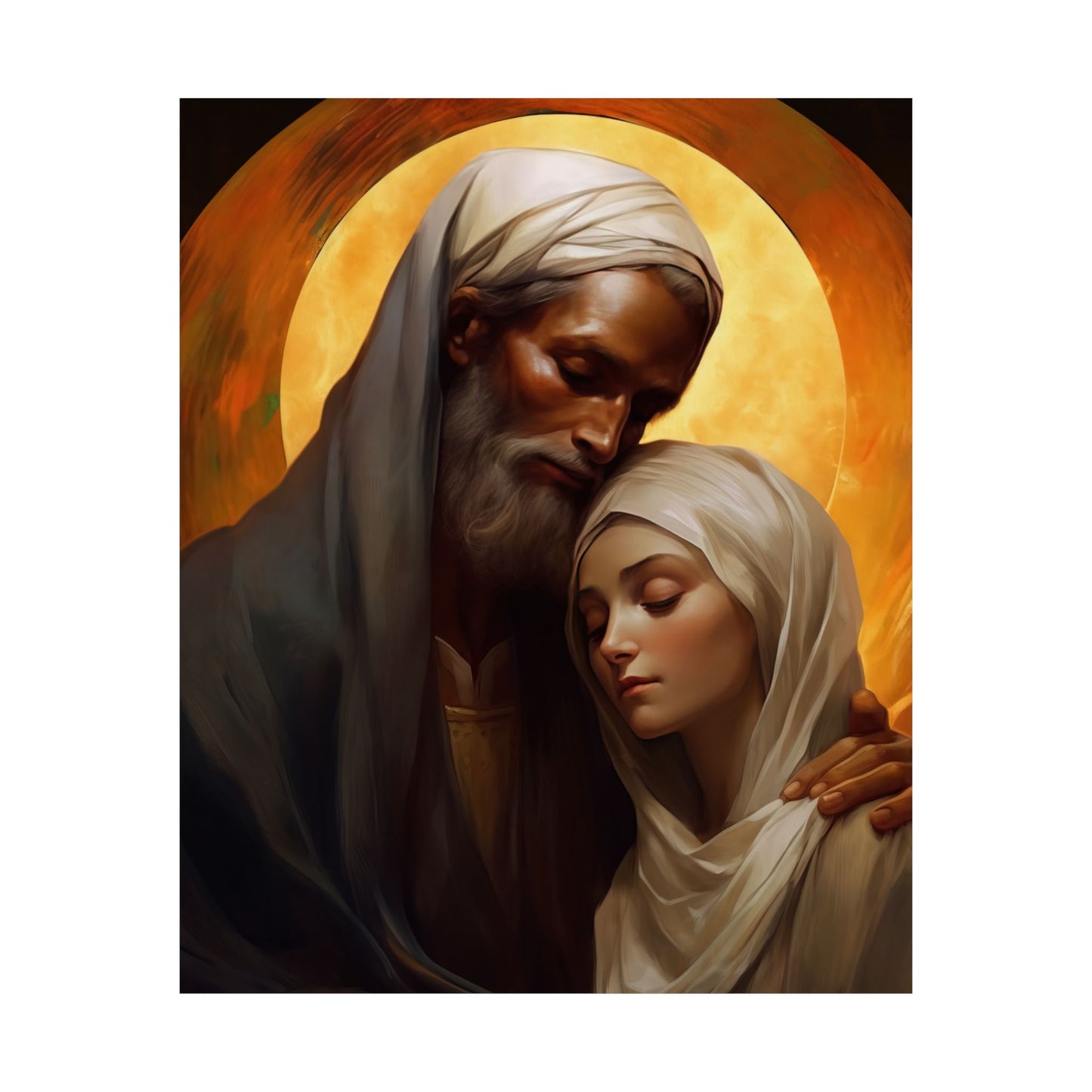 Saint Joachim and Saint Anne - Sanctified Souls Print - Multiple Sizes - Premium Matte Vertical Posters