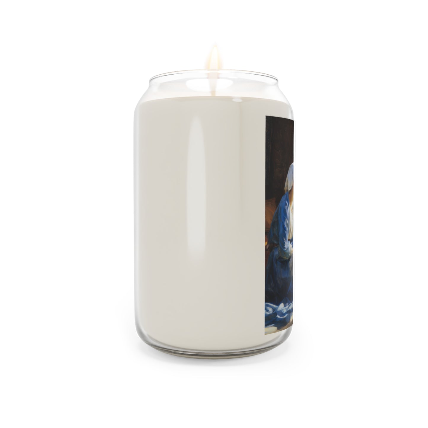 Mary's Yes - Quiet Fiat - Mother Mary - Marian Art - Scented Prayer Candle, 13.75oz - Tall Size - Religious Prayer Candle