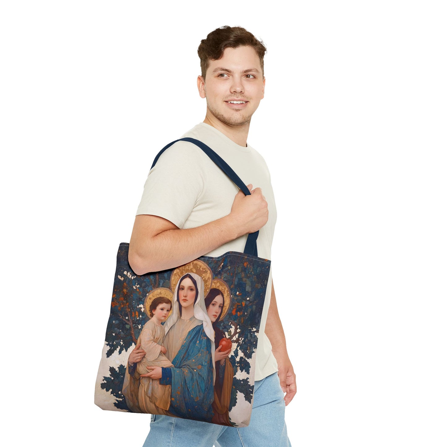 New Eve / Mary, The New Eve - Mother Mary Title - Marian Art - Tote Bag - Large Medium Small Faith Art Bag - Tote Purse