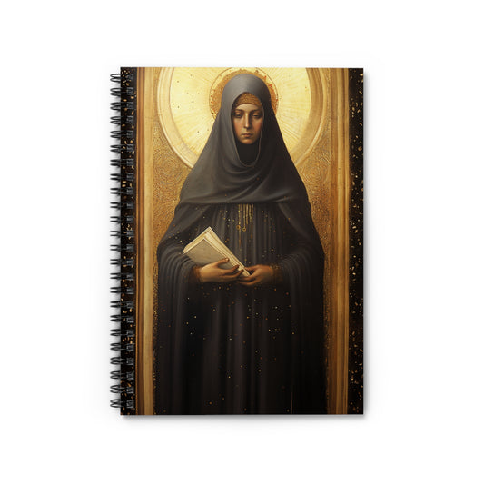 Saint Monica of Hippo -  Journal - Sanctified Souls Art - Religious Based Notebook - Spiral Notebook - Ruled Line