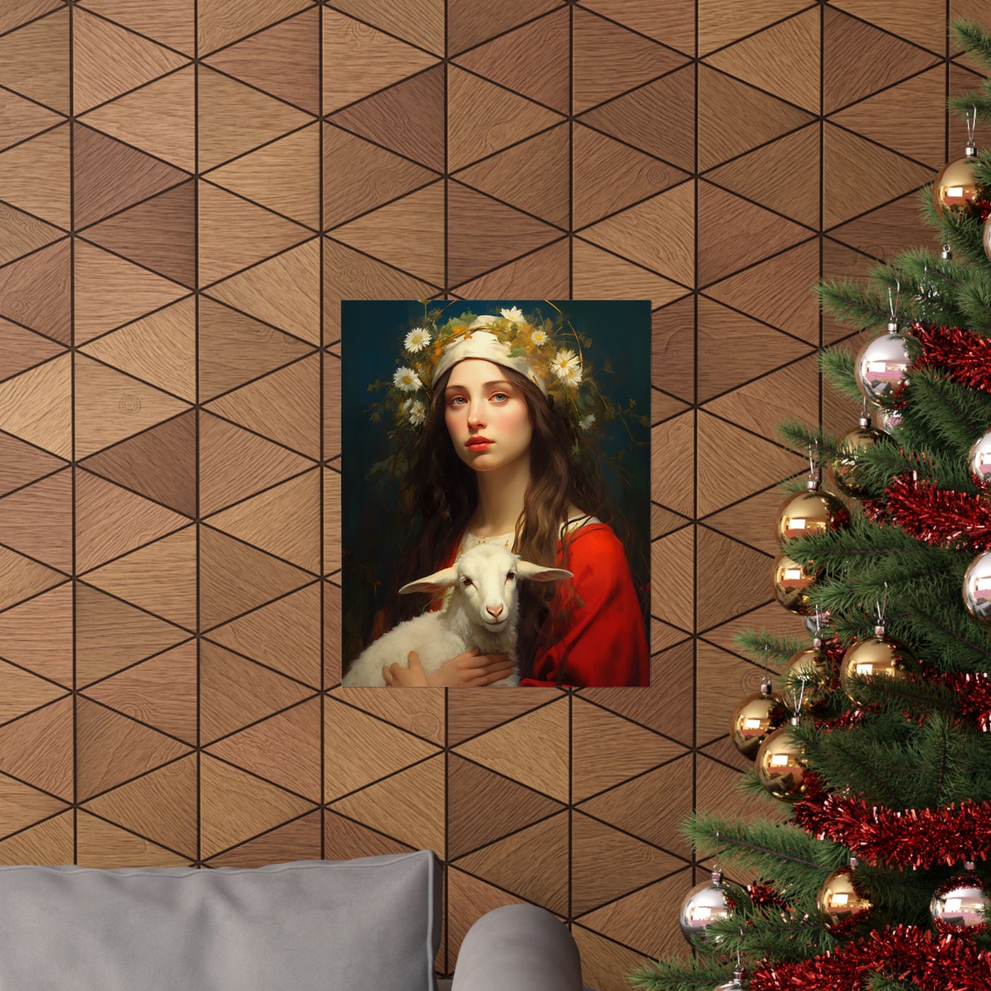 Saint Agnes of Rome Print - Sanctified Souls Print - Multiple Sizes - Premium Matte Vertical Posters