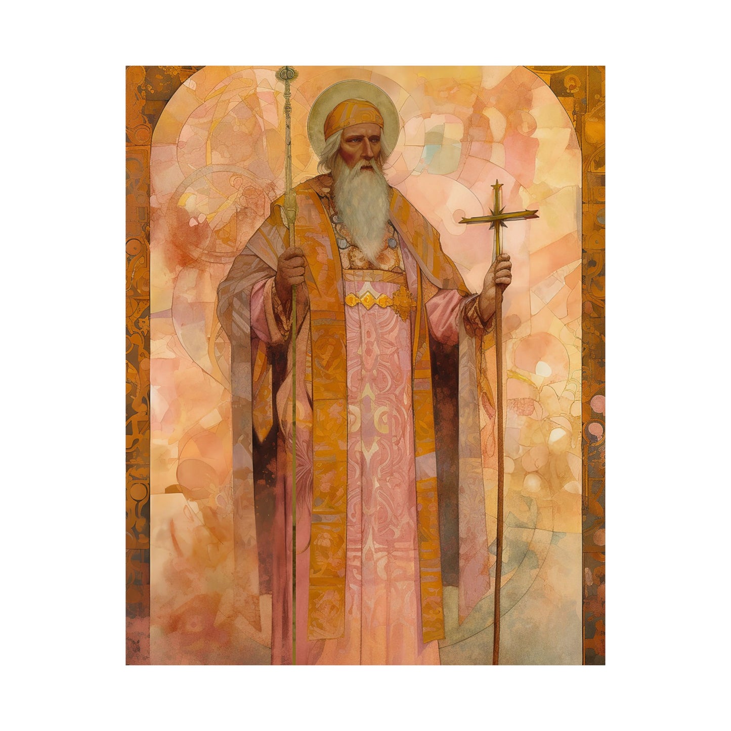 Saint Thorlak of Iceland Print - Sanctified Souls Print - Multiple Sizes - Premium Matte Vertical Posters