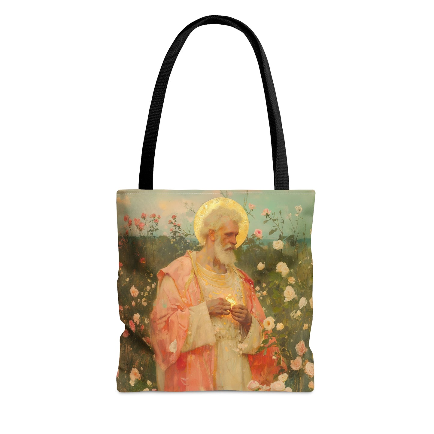 Saint Valentine - Tote Bag - Large Medium Small Faith Art Bag - Bible Study Faith Purse - Double Sided Prayer Tote