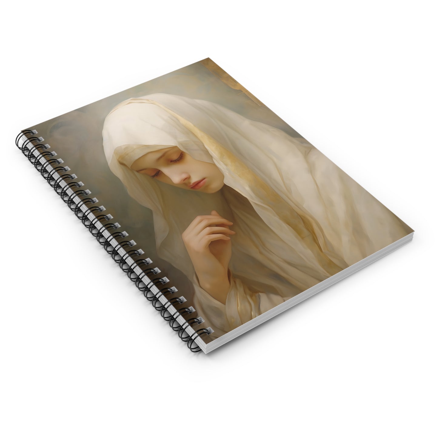 Mary the Blessed Virgin Journal - Sanctified Souls Art - Religious Based Notebook - Spiral Notebook - Ruled Line