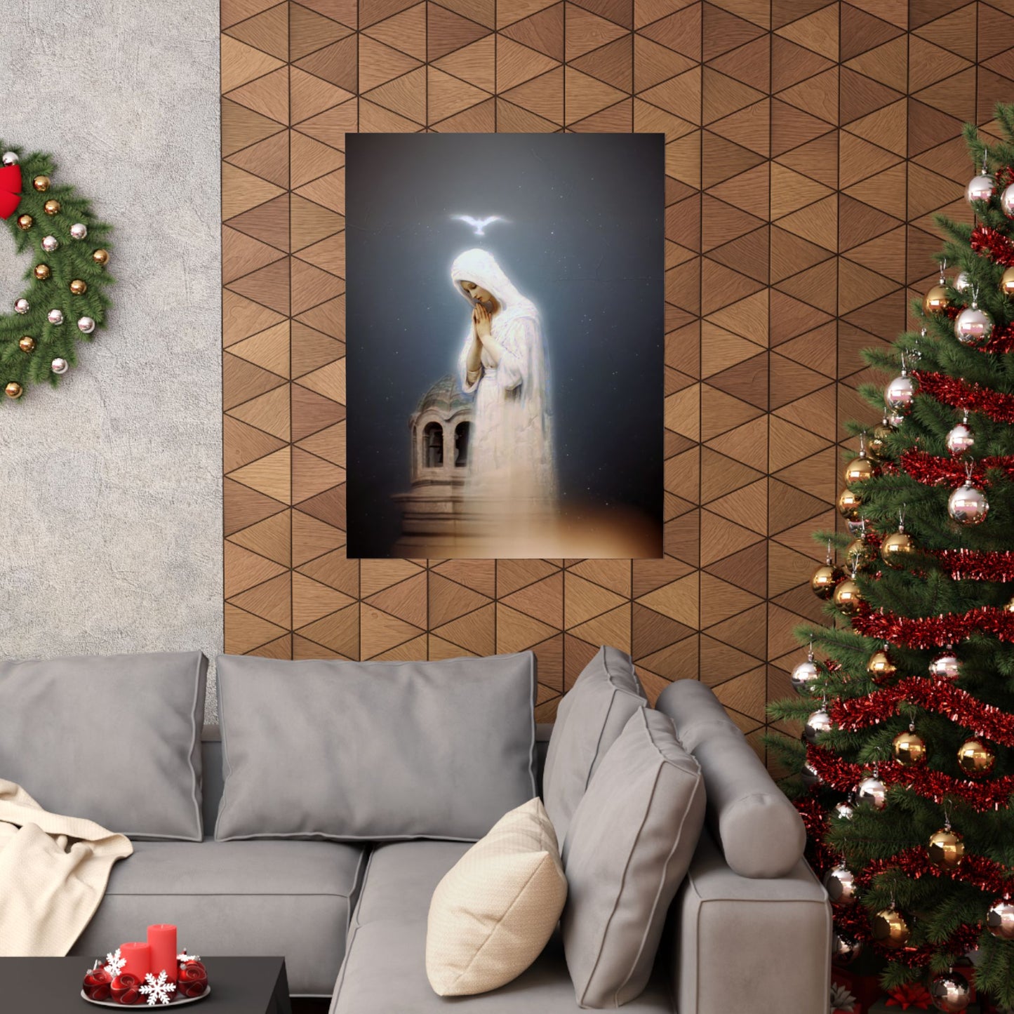 Our Lady of Zeitoun - Mother Mary Print - Marian Art - Sanctified Souls Print - Multiple Sizes - Premium Vertical Posters