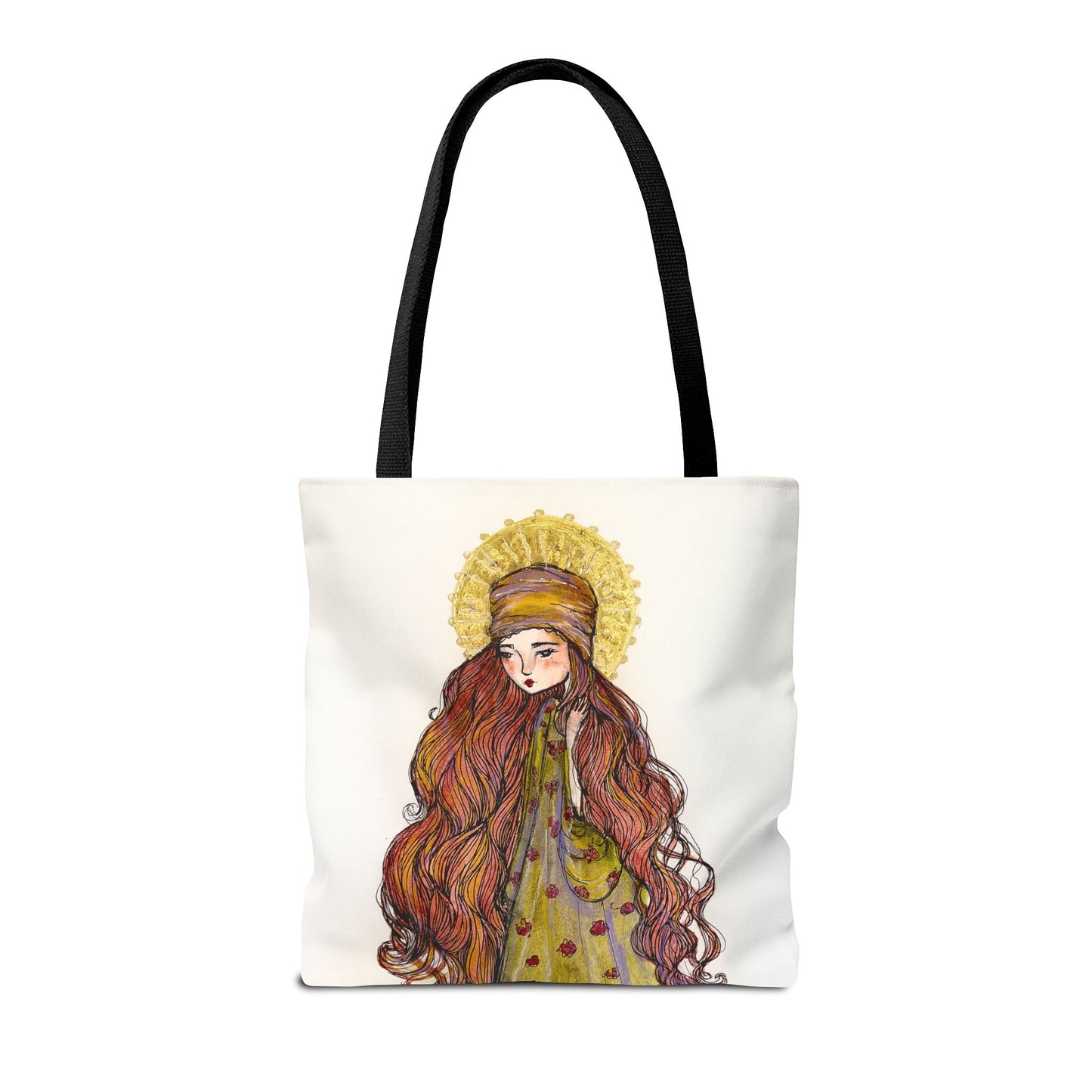 Saint Mary Magdalene Catholic Tote Bag | Christian Devotional Bag | Hand-Drawn Sacred Art Tote | Double Sided Religious Tote