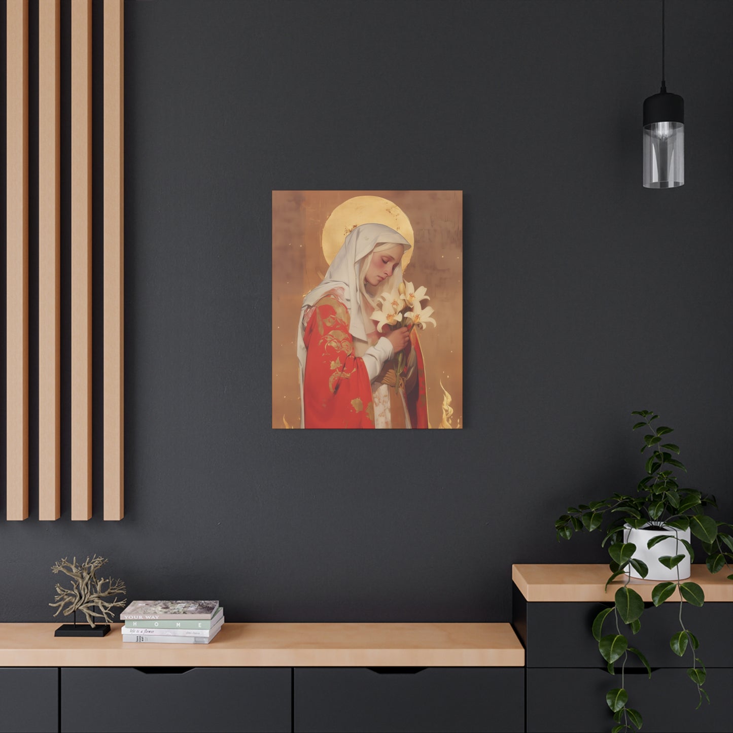 Saint Faith of Agen - Gallery Wrapped Canvas - Print - Religious Art for your Home - Catholic Art