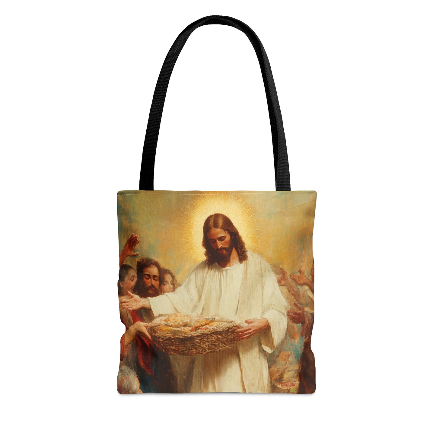 The Quiet Multiplication of Love : Loaves and Fishes - Tote Bag - Large Medium Small Faith Art Bag - Catholic Faith Purse