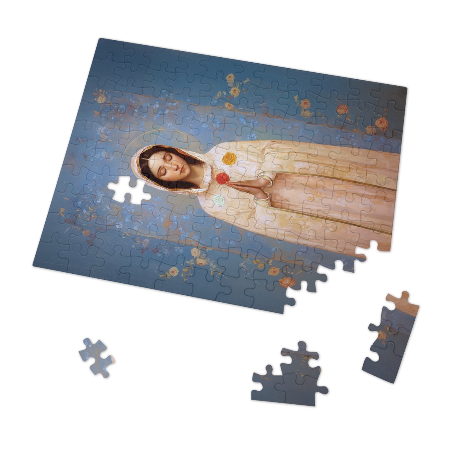 Rosa Mystica - Mystical Rose - Mother Mary - Marian Art - Puzzle - Keepsake Tin - Jigsaw Puzzle (30, 110, 252, 500,1000-Piece)
