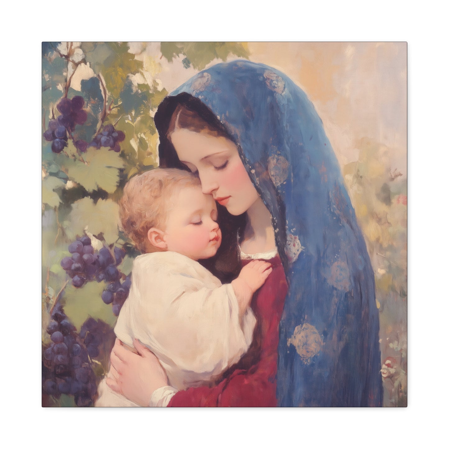 Our Lady of the Grapes / Out Lady of the Harvest - Gallery Wrapped Canvas - Print - Religious Art for your Home - Catholic Art