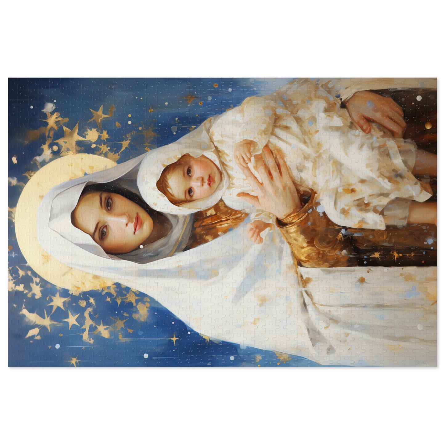 Divine Frost: Our Lady of the Snows - Puzzle and Keepsake Tin - Religious Jigsaw Puzzle (30, 110, 252, 500,1000-Piece) - Religious Puzzle