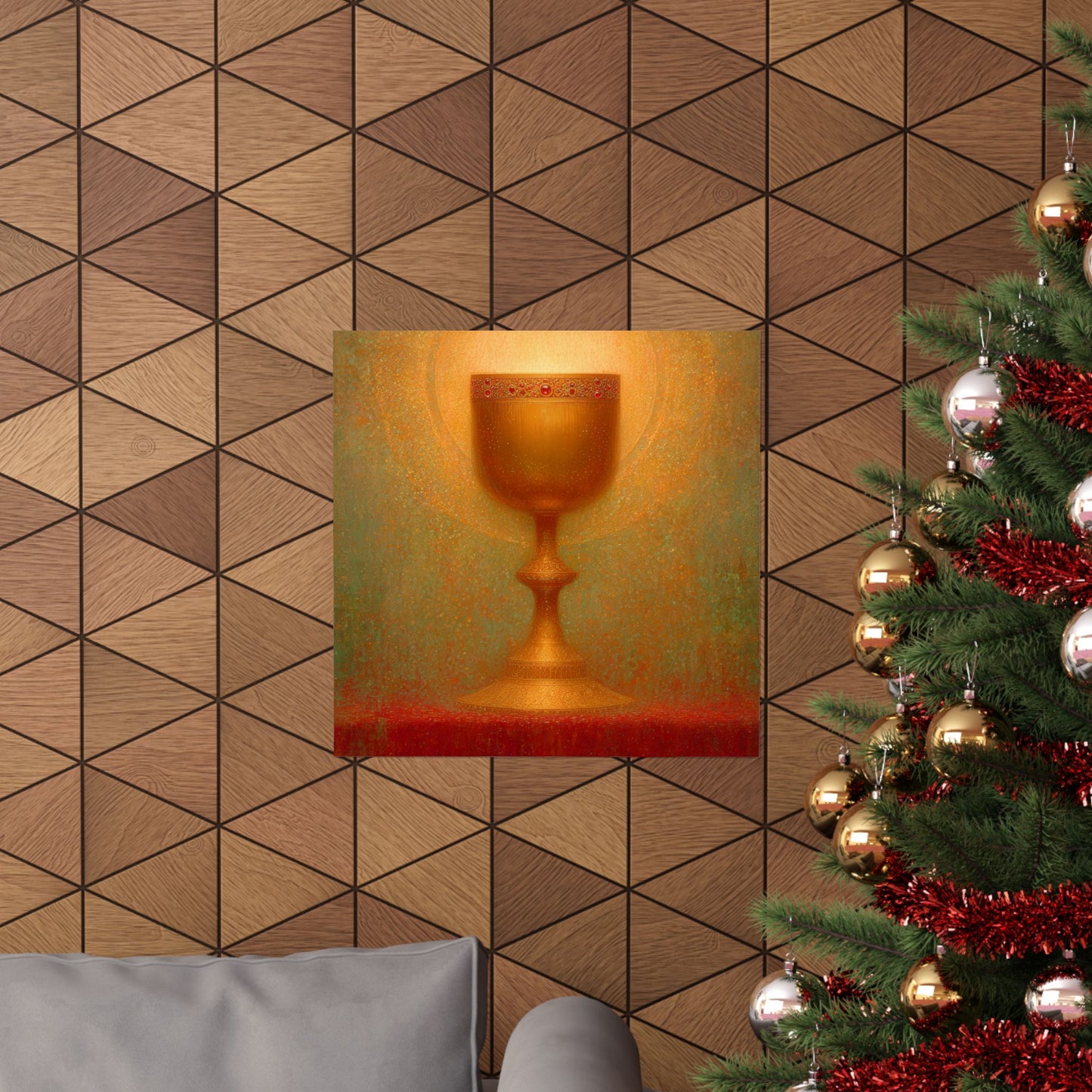 Chalice of the Lamb, Light of the World - The Holy Grail - Sanctified Souls Print - Multiple Sizes - Premium Matte Vertical Posters