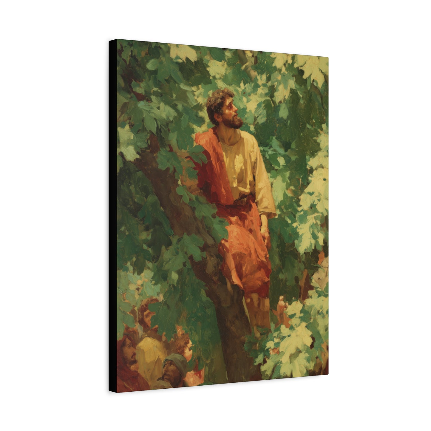 Zacchaeus - Gallery Wrapped Canvas - Print - Religious Art for your Home - Catholic Art Print