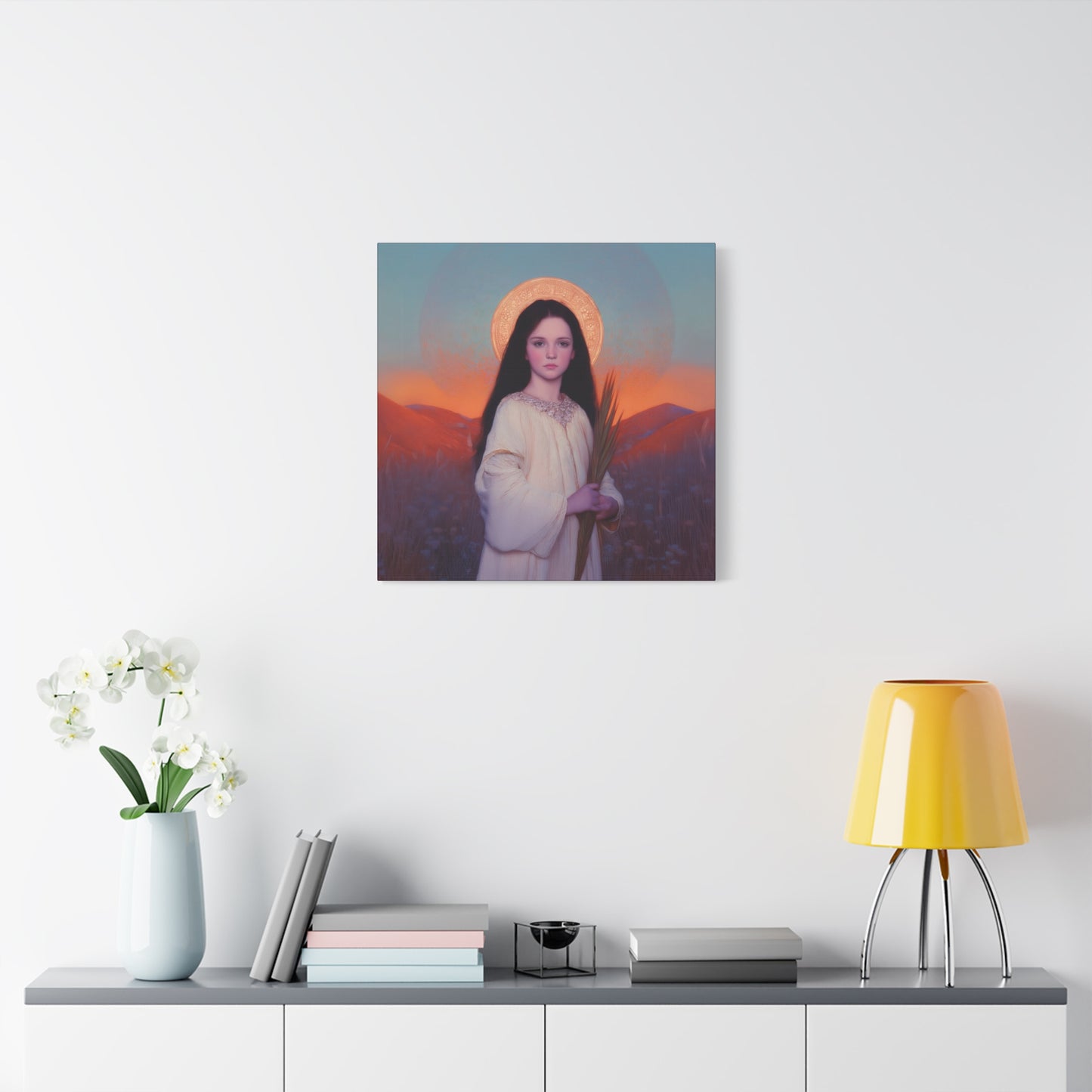 Saint Hope - Multiple Sizes - Catholic Home art - Museum Wrapped Canvas - Sanctified Souls Print - Martyr Saint