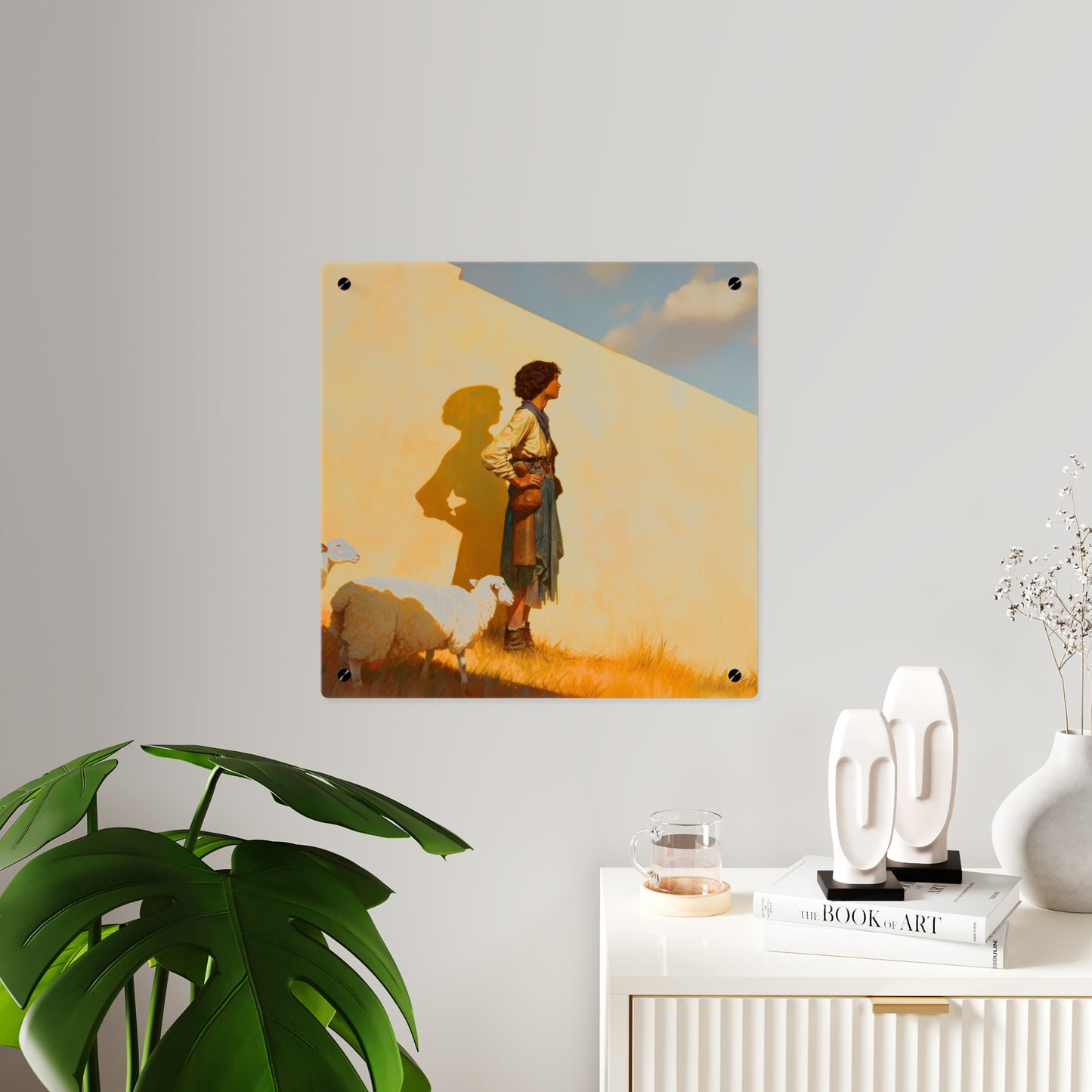 David son of Jesse Acrylic Wall Art Panel - Ready to Hang Acrylic Print - David and Goliath - Bible Story Wall Art