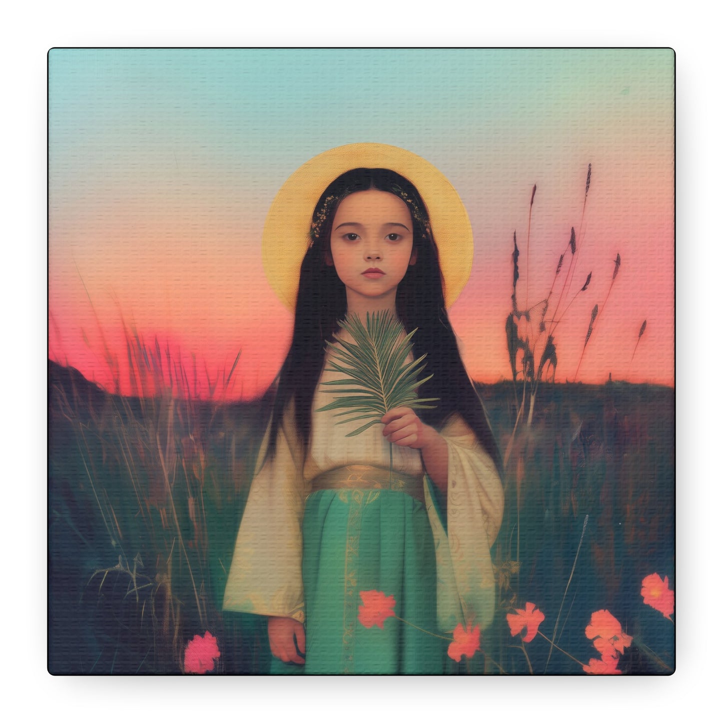 Saint Charity - Multiple Sizes - Catholic Home art - Museum Wrapped Canvas - Sanctified Souls Print - Martyr Saint
