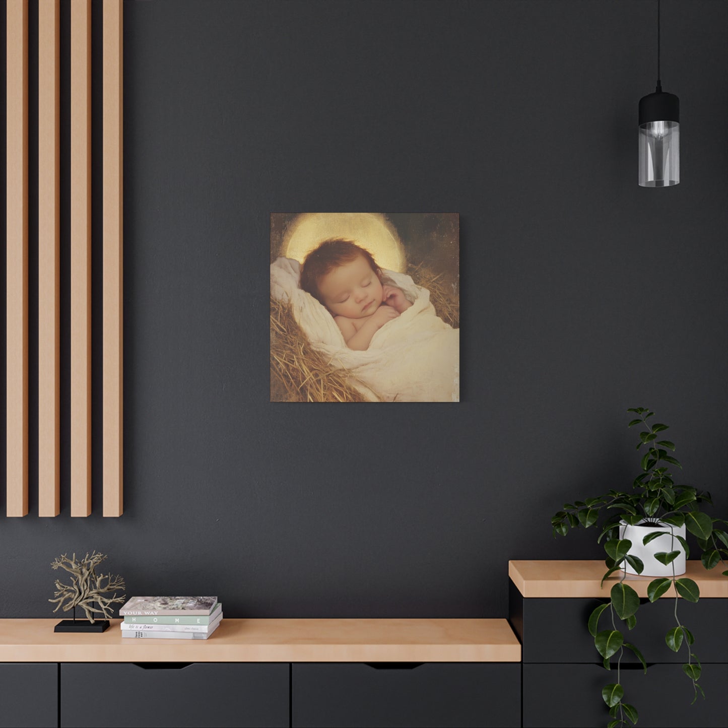 Jesus, the Newborn Light of the World - Gallery Wrapped Canvas - Print - Religious Art for your Home - Catholic Art Print