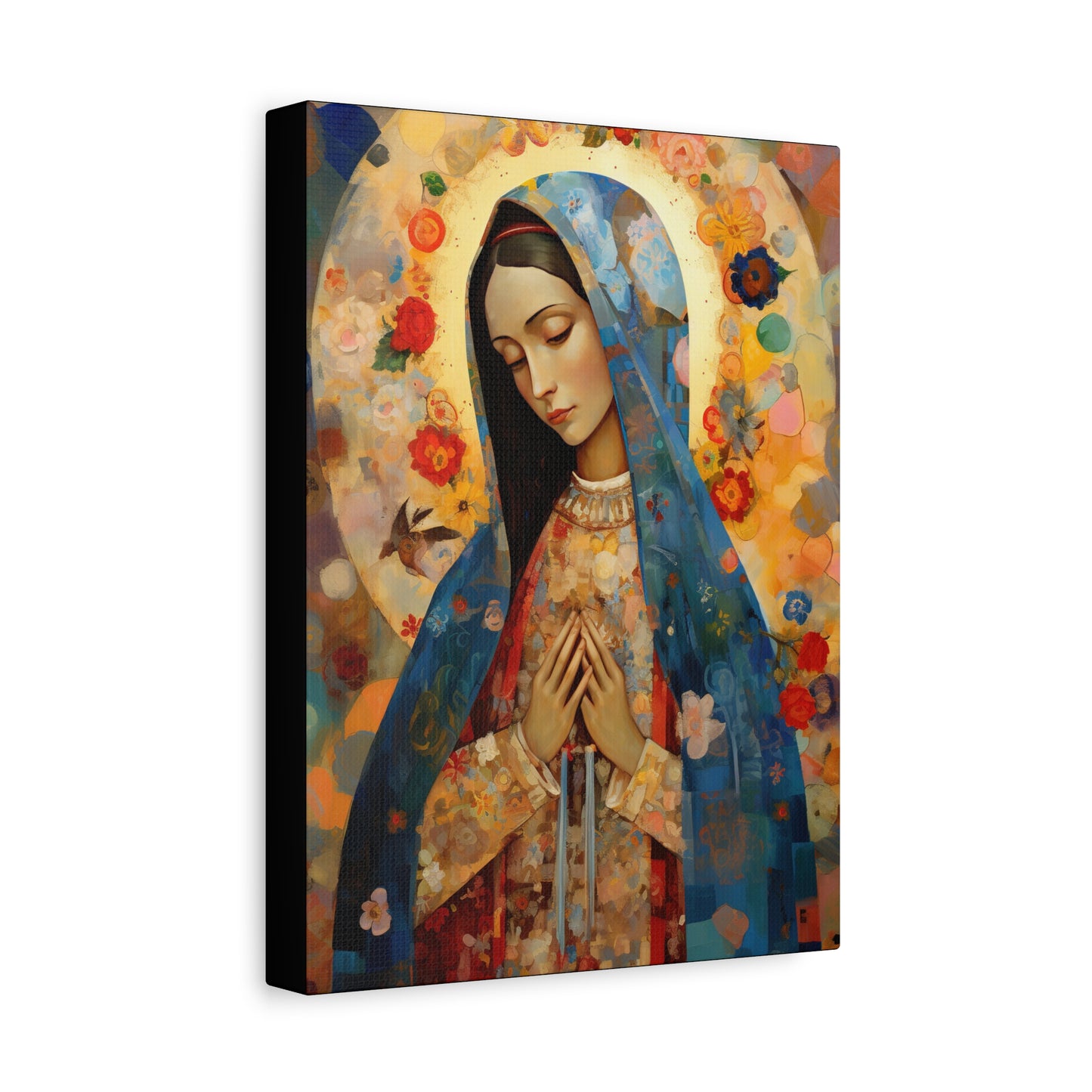 Mary's Silent Blessing - Museum Wrapped Canvas - Sanctified Souls Print - Religious Art for your Home - The Virgin Mary
