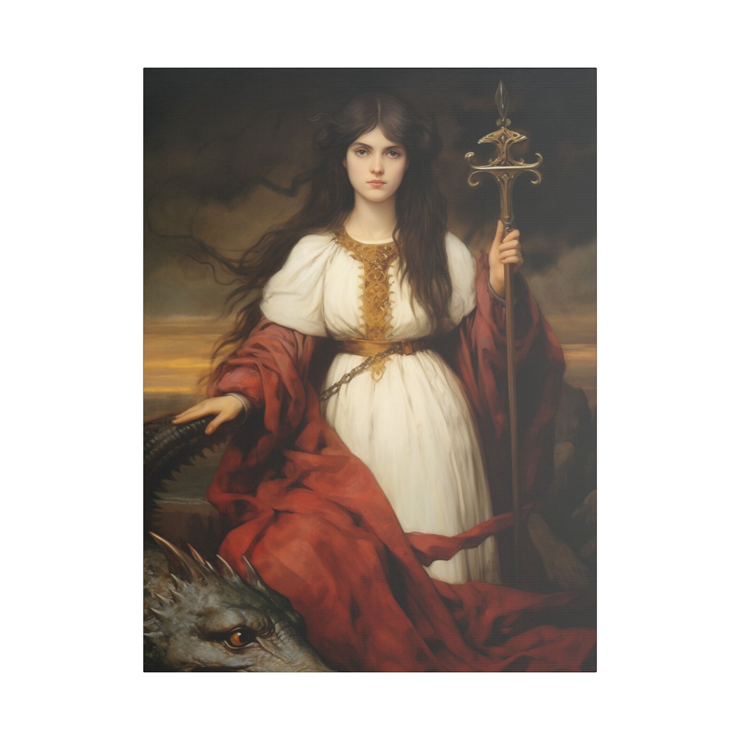 Saint Martha of Bethany Canvas Print - Multiple Sizes - Catholic Home art - Museum Wrapped Canvas - Sanctified Souls Print