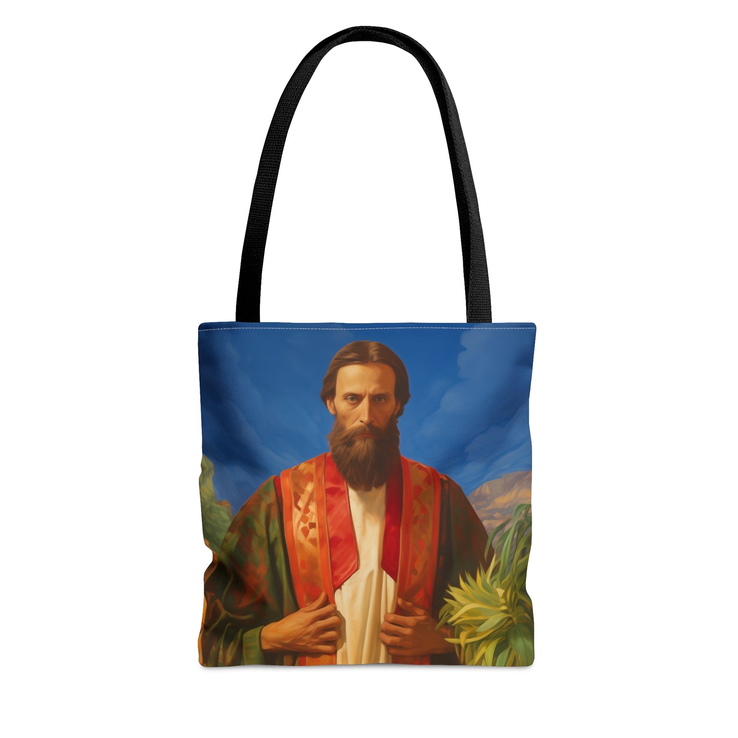 Saint John the Baptist Tote Bag - Large Medium Small Faith Art Bag - Re usable Tote Purse - Double Sided - Catholic Art Bag