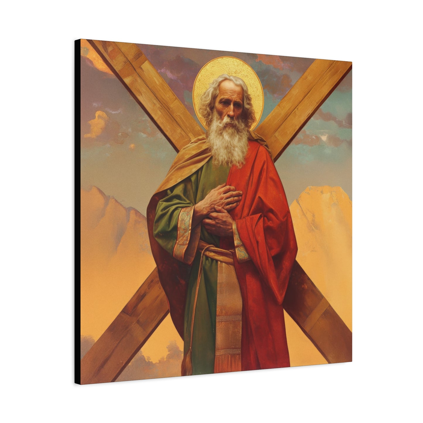 Saint Andrew the Apostle - Gallery Wrapped Canvas - Print - Religious Art for your Home - Catholic
