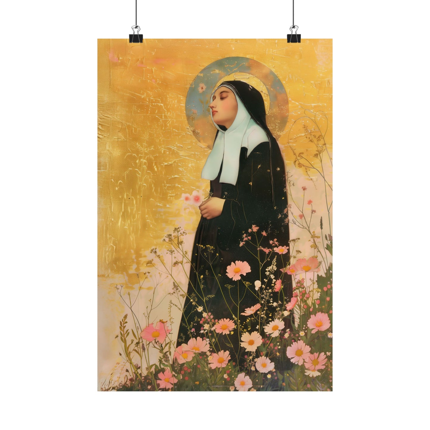 Saint Bernadette  - Sanctified Souls Print - Multiple Sizes - Premium Matte Vertical Posters - Catholic